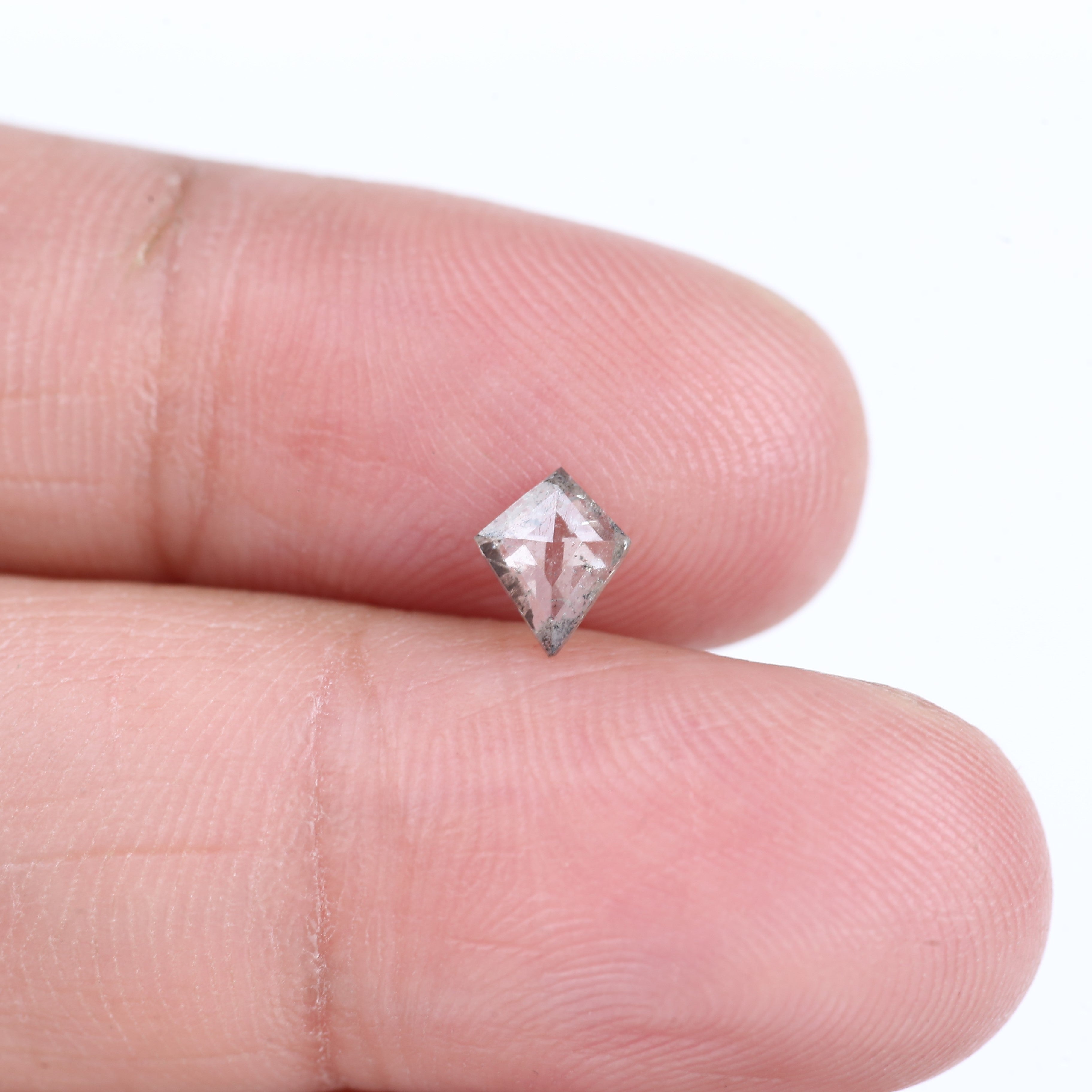 0.33 Carat Natural Kite Shape Gray Salt And Pepper Diamond 6.21 MM