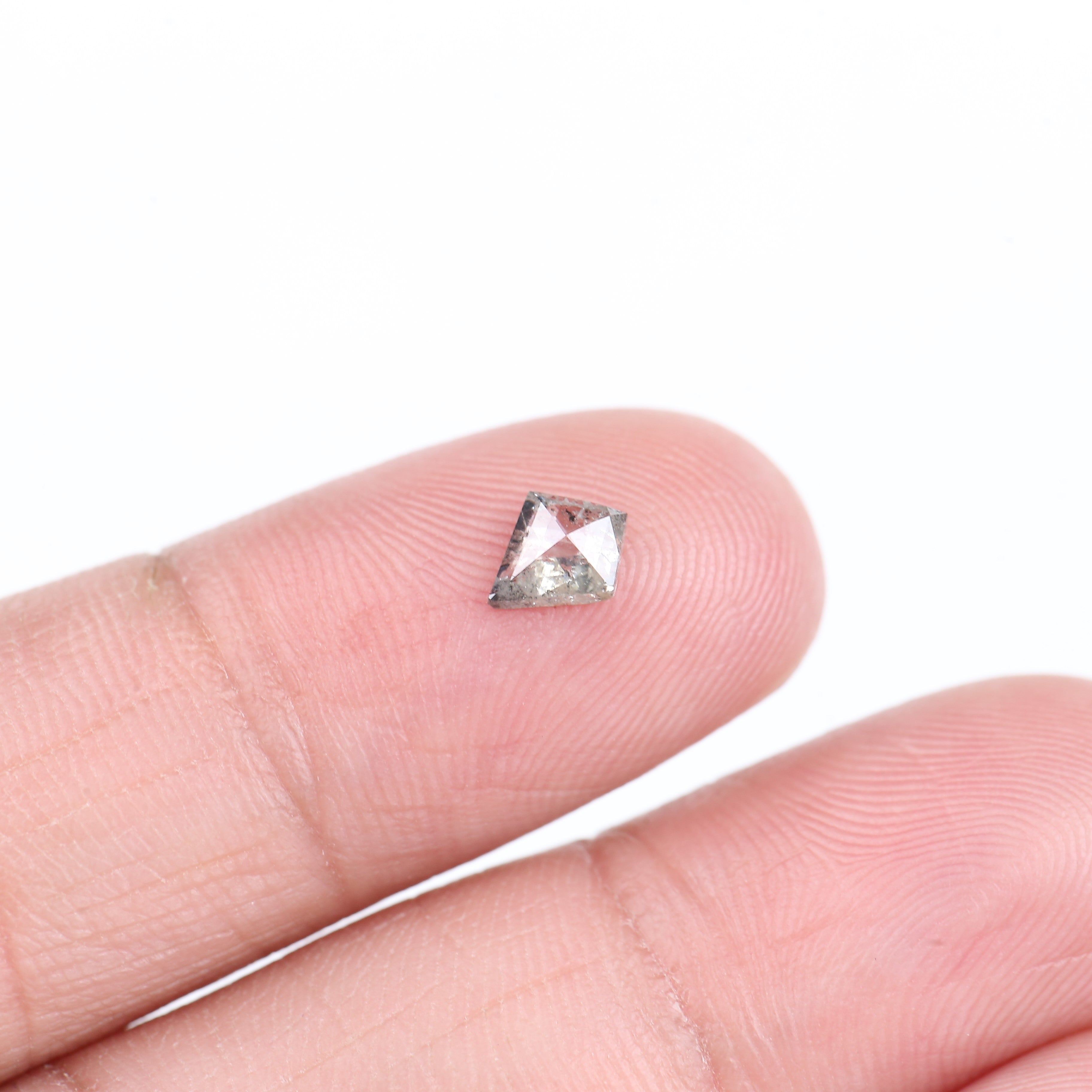 0.33 Carat Natural Kite Shape Gray Salt And Pepper Diamond 6.21 MM