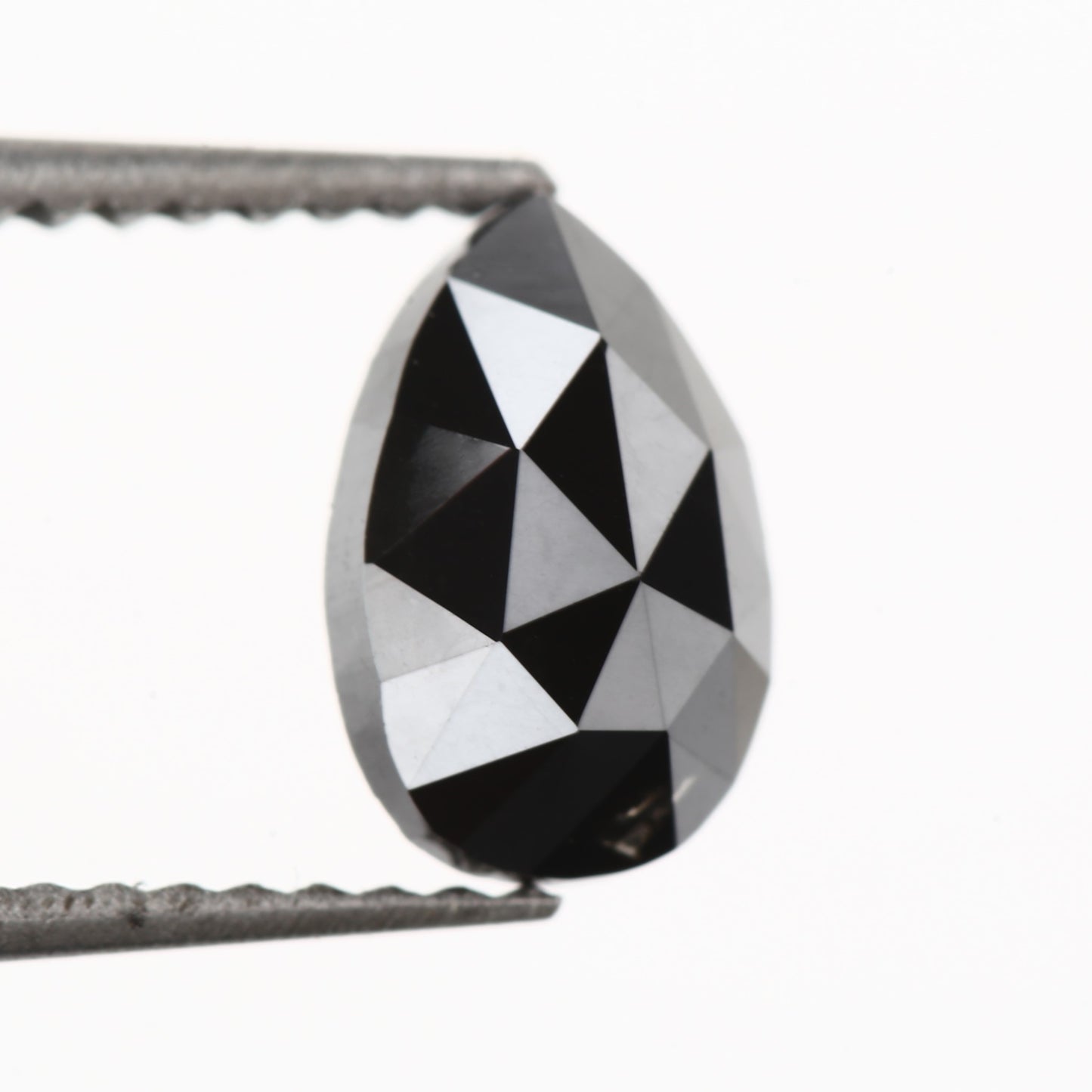 1.04 Carat Pear Rose Cut Fancy Natural Black Diamond - Blackdiamond