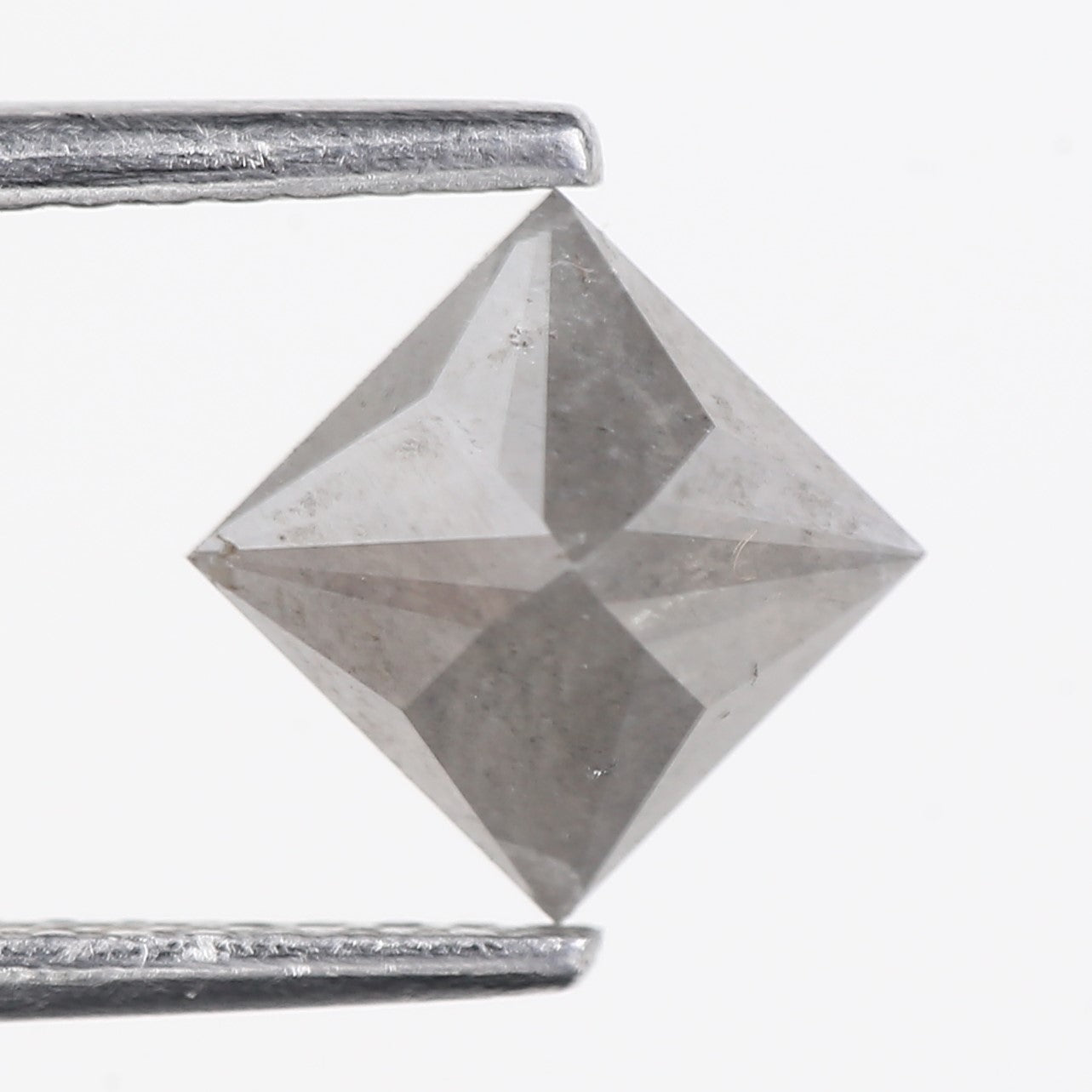 1.17 Carat Natural Grey Princess Cut Loose Salt And Pepper Diamond 5.57 MM