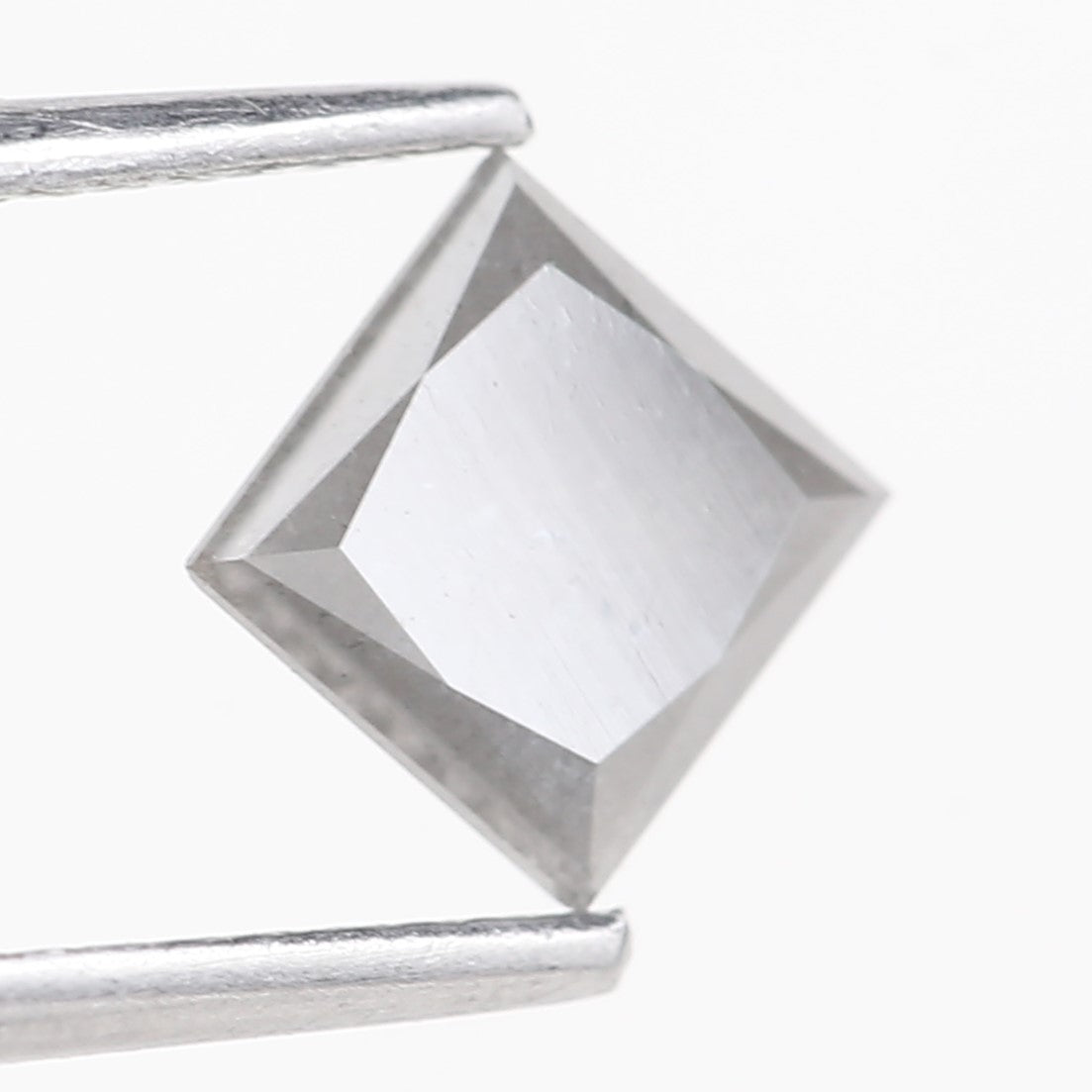 1.17 Carat Natural Grey Princess Cut Loose Salt And Pepper Diamond 5.57 MM