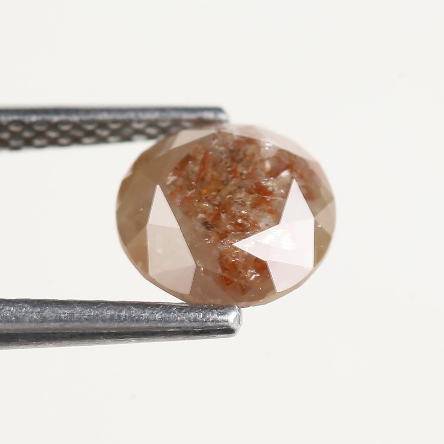 1.76 Carat Round Orange Yellow Salt and Pepper Diamond 7.20 MM