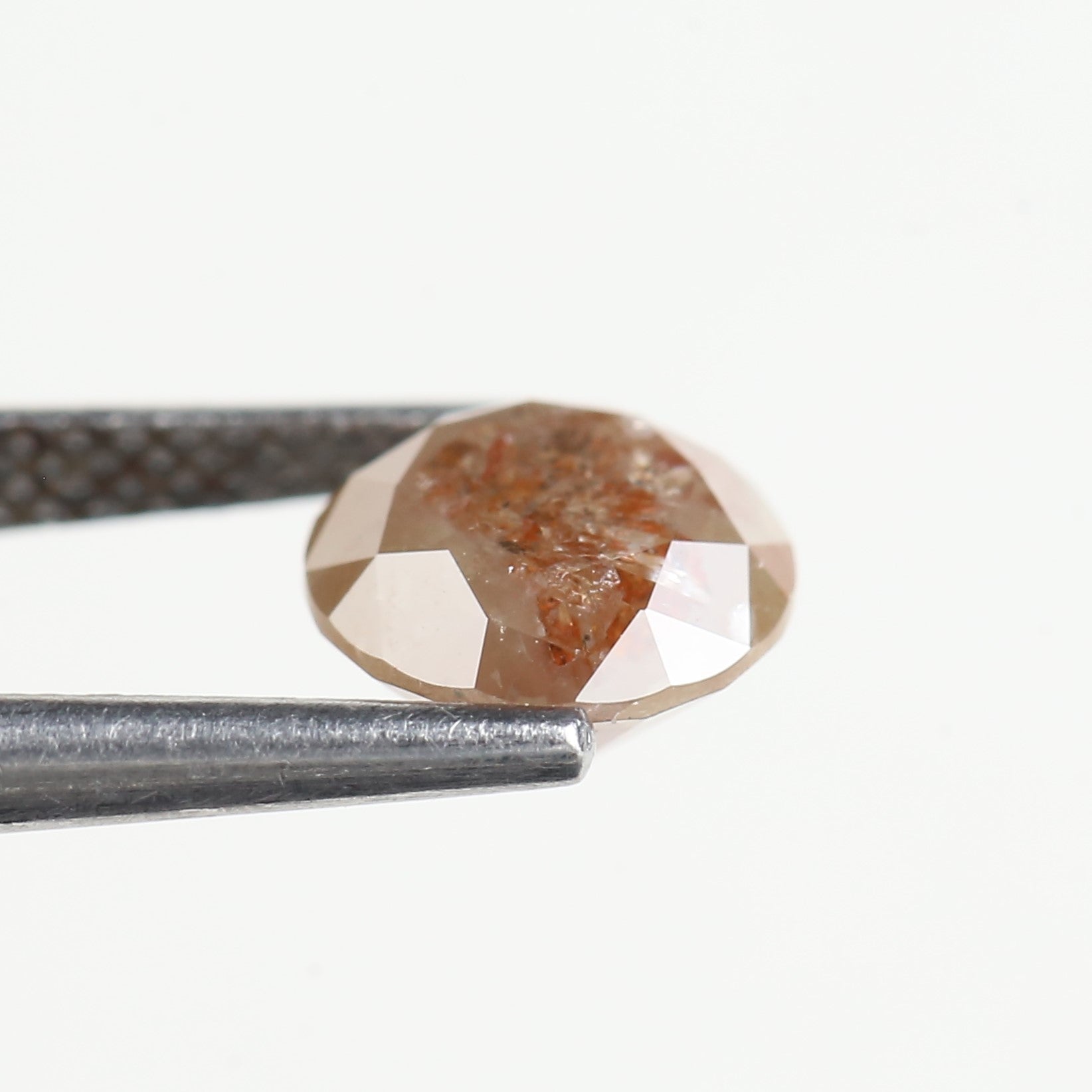 1.76 Carat Round Orange Yellow Salt and Pepper Diamond 7.20 MM