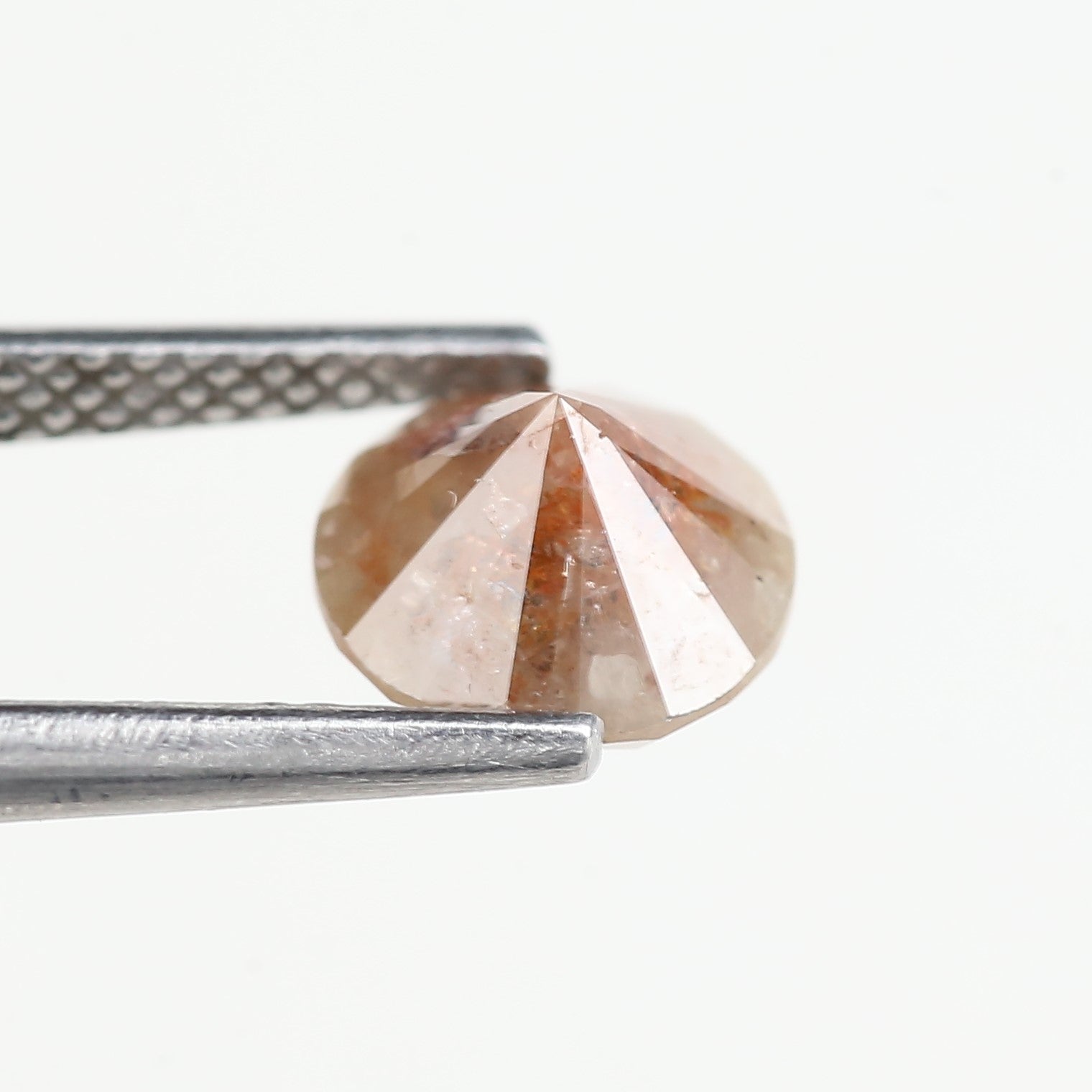 1.76 Carat Round Orange Yellow Salt and Pepper Diamond 7.20 MM