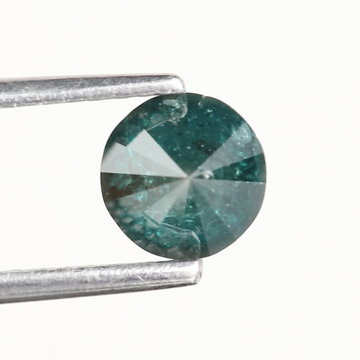 0.72 Carat Natural Fancy Blue Salt and Pepper Diamond 5.50 MM