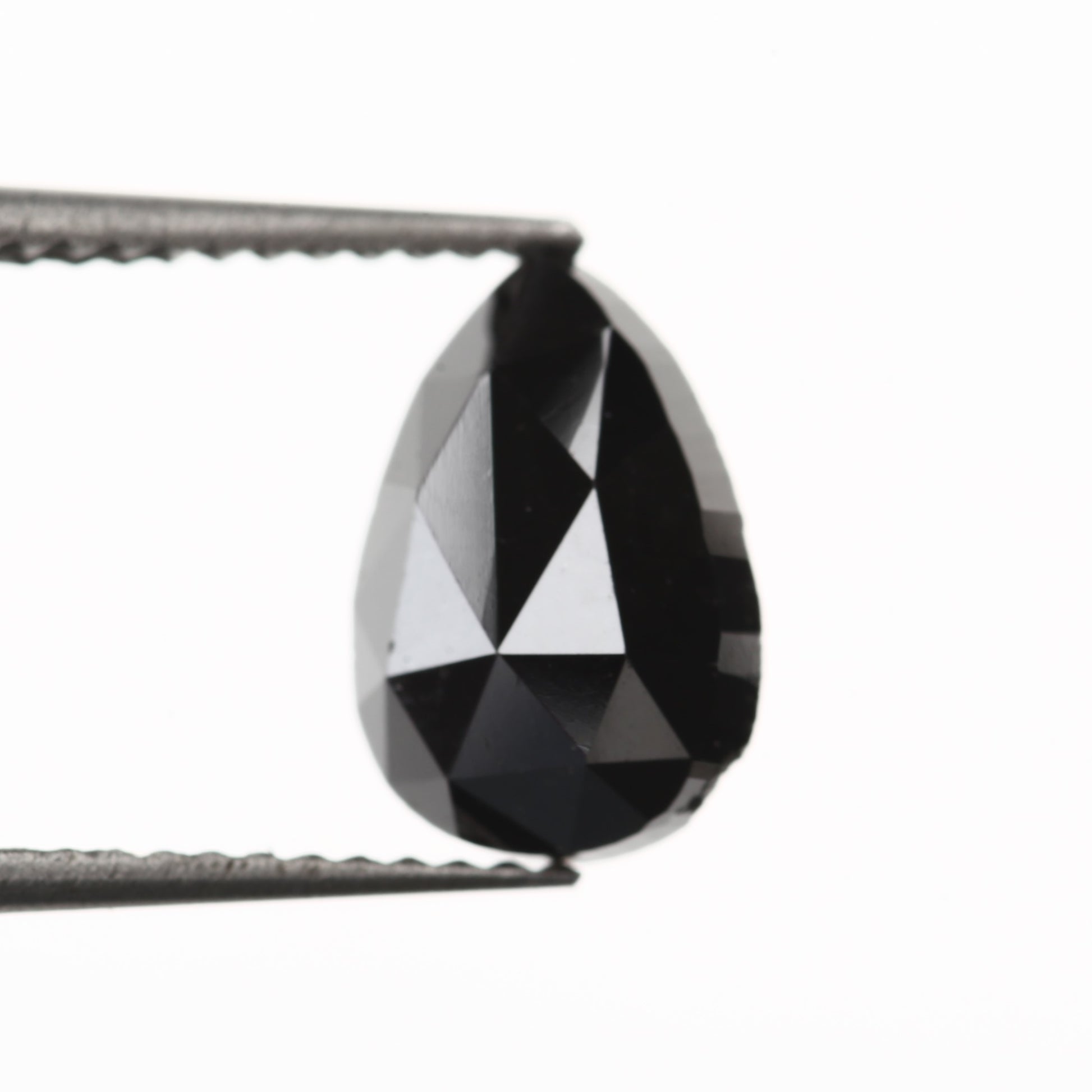 1.98 Carat Pear Rose Cut Fancy Natural Black Diamond - Blackdiamond