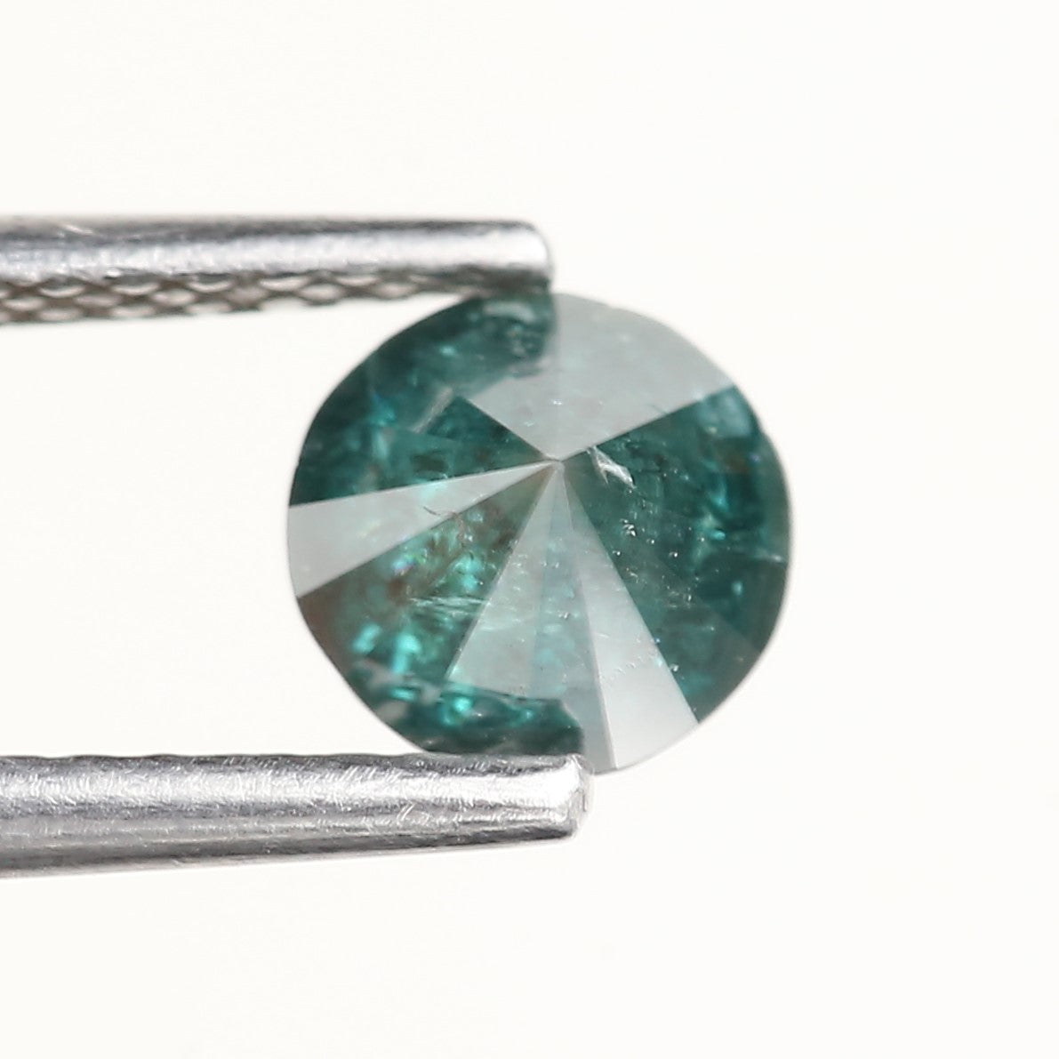 0.72 Carat Natural Fancy Blue Salt and Pepper Diamond 5.50 MM