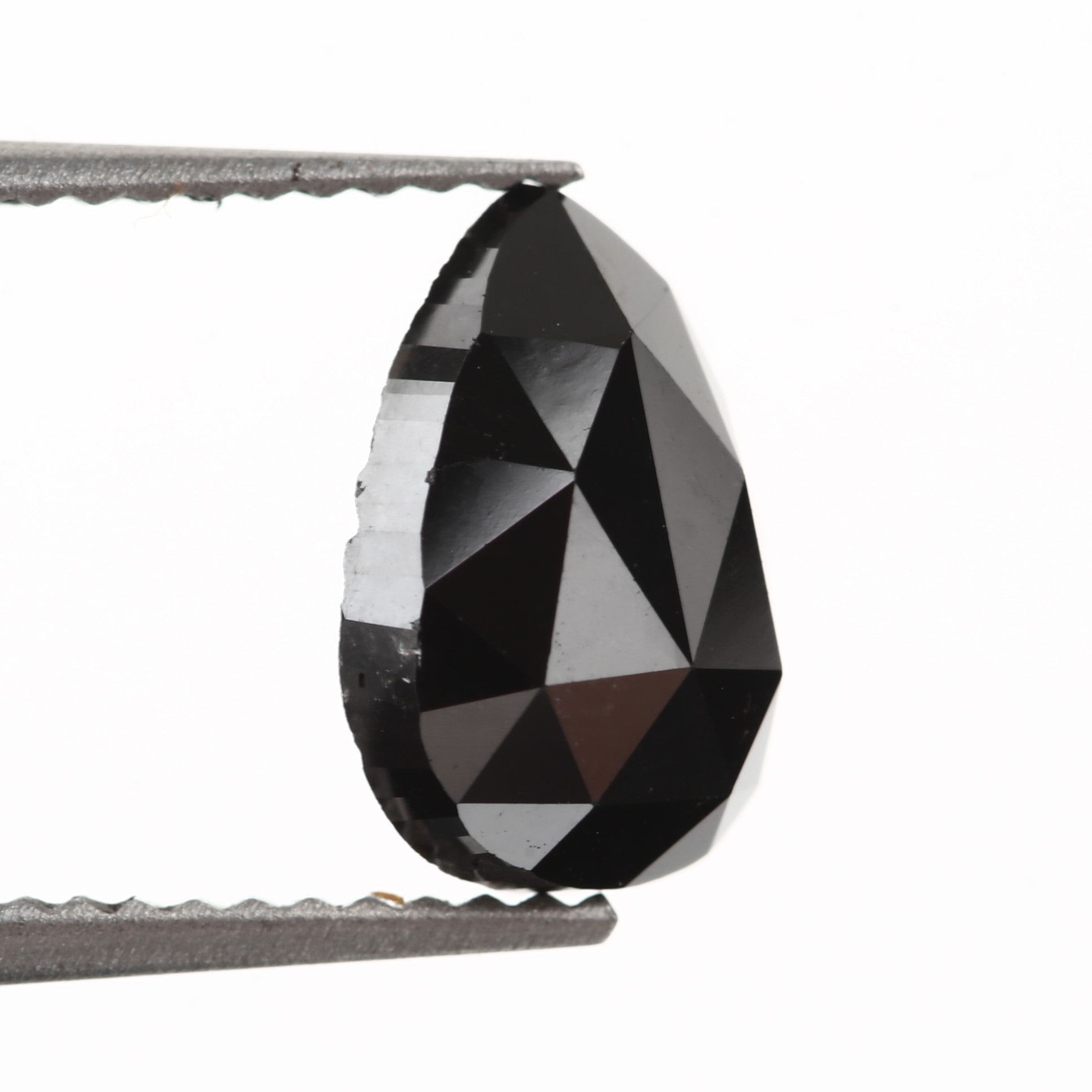 1.98 Carat Pear Rose Cut Fancy Natural Black Diamond - Blackdiamond