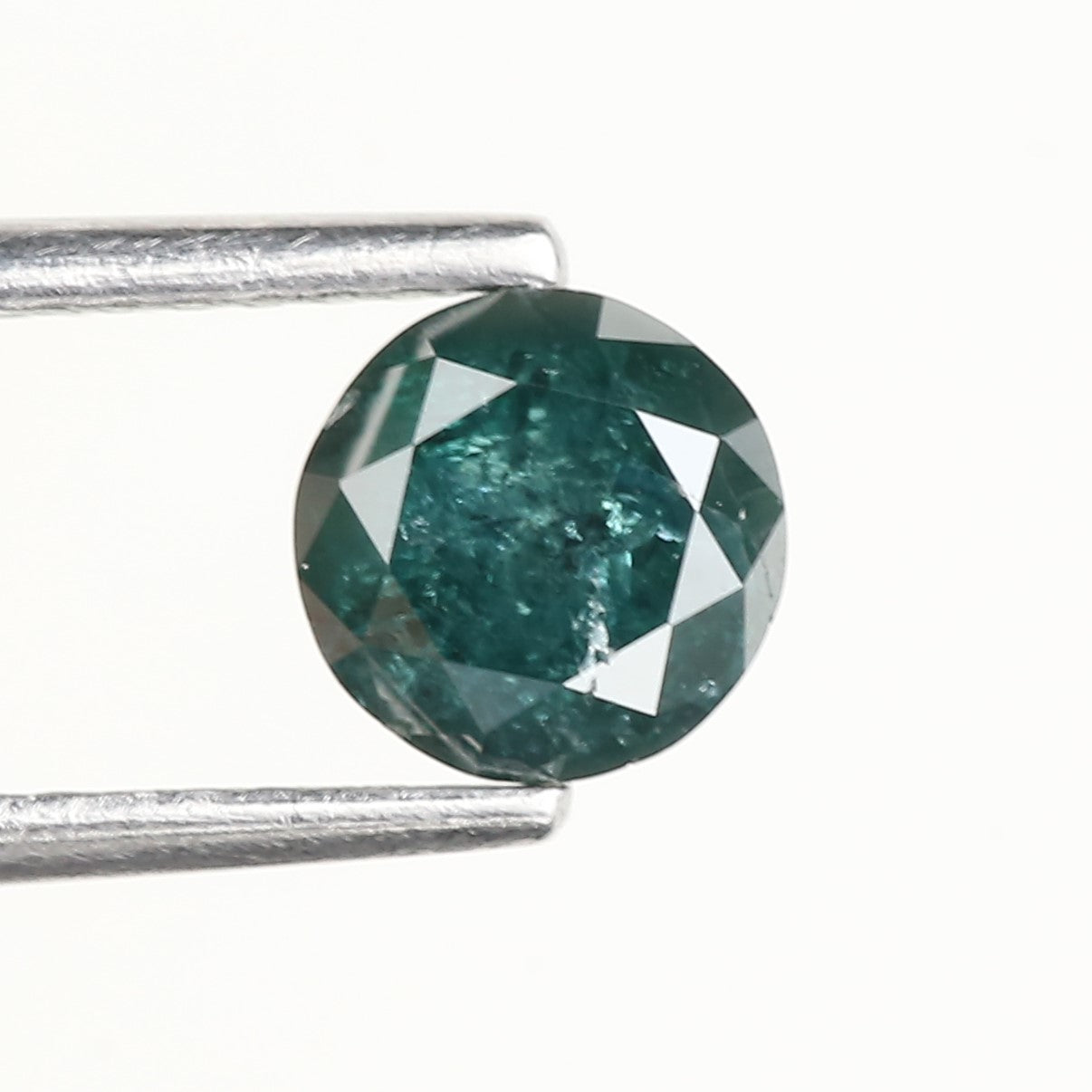 0.72 Carat Natural Fancy Blue Salt and Pepper Diamond 5.50 MM