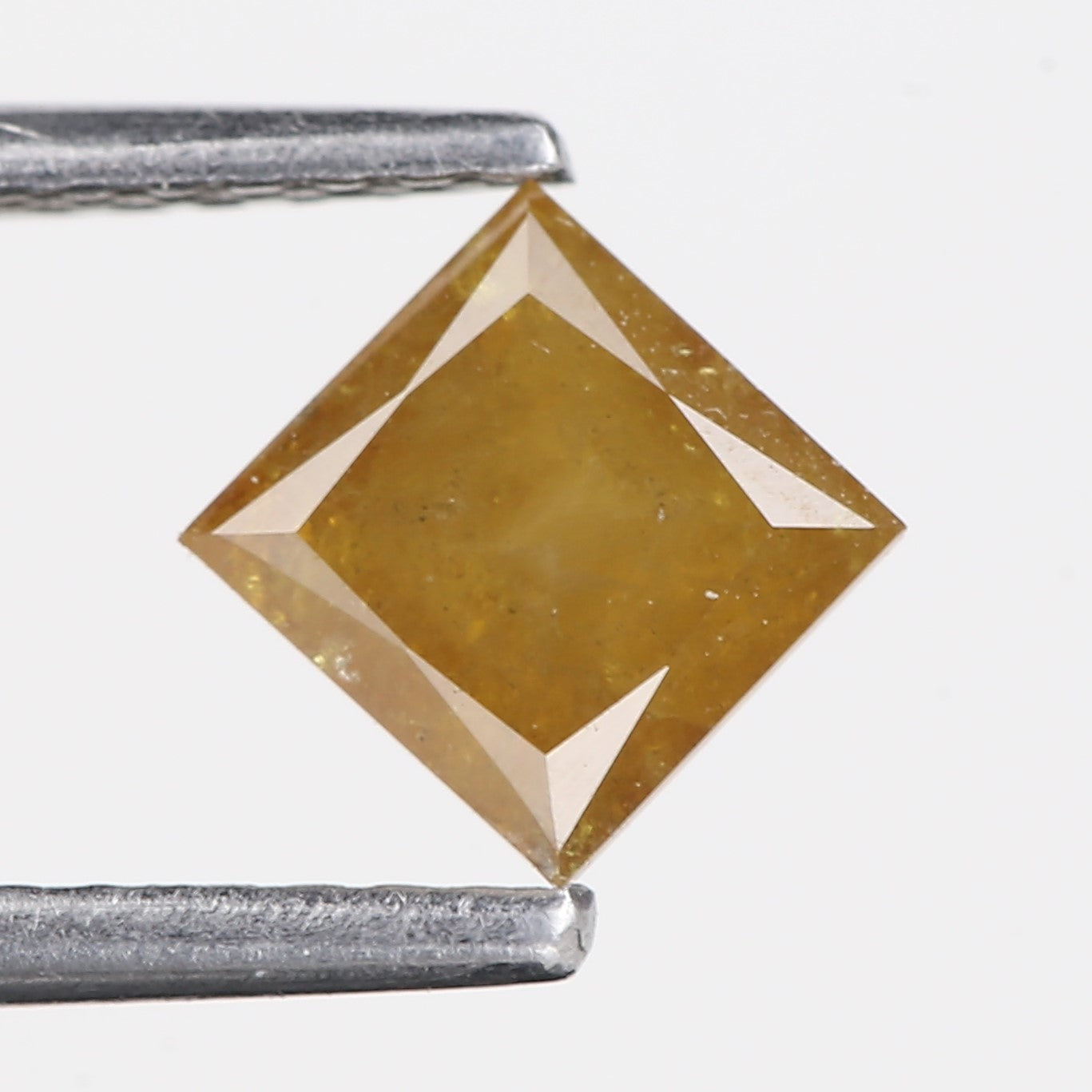 0.74 Carat Natural Fancy Yellow Princess Cut Loose Diamond 4.96 MM