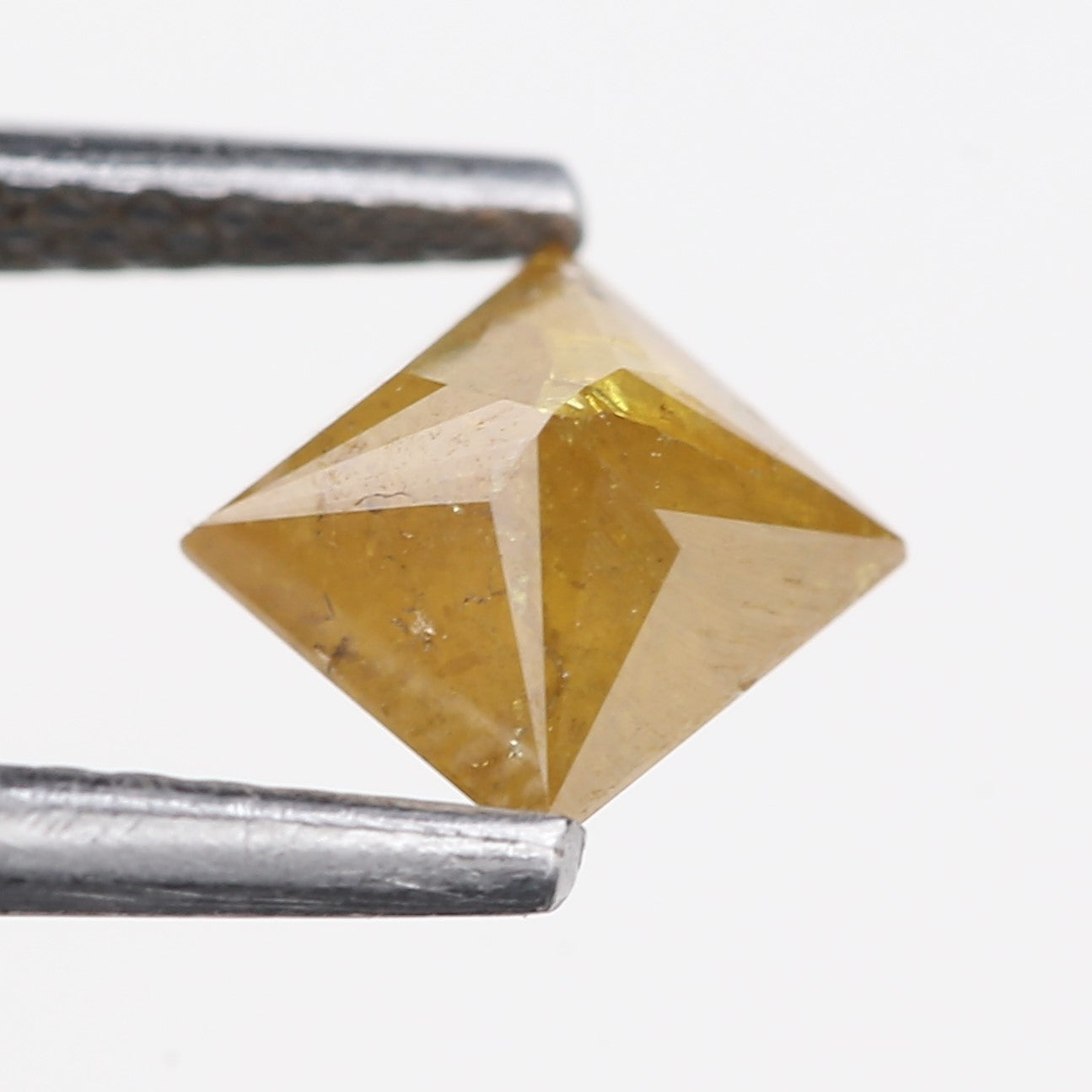 0.74 Carat Natural Fancy Yellow Princess Cut Loose Diamond 4.96 MM