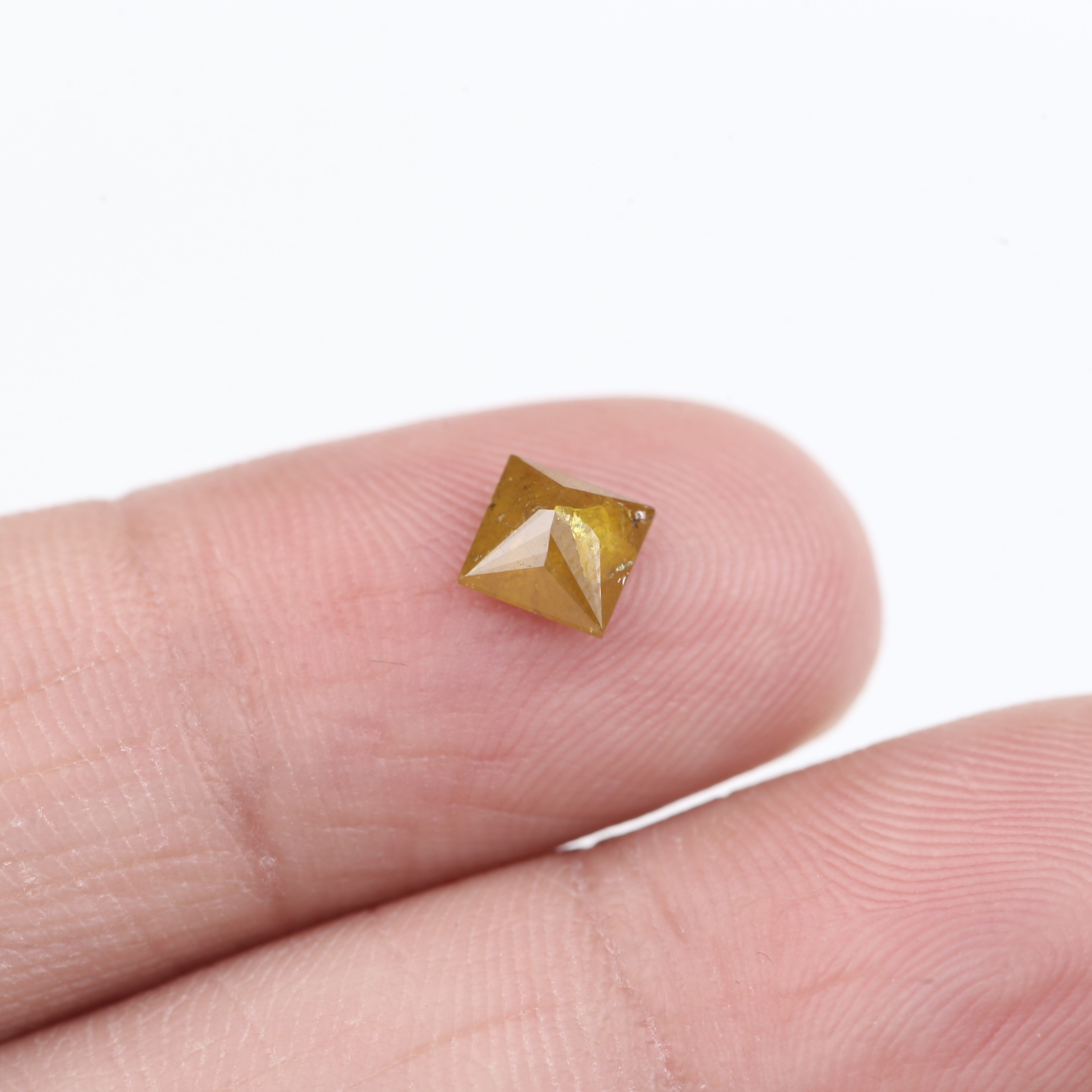 0.74 Carat Natural Fancy Yellow Princess Cut Loose Diamond 4.96 MM