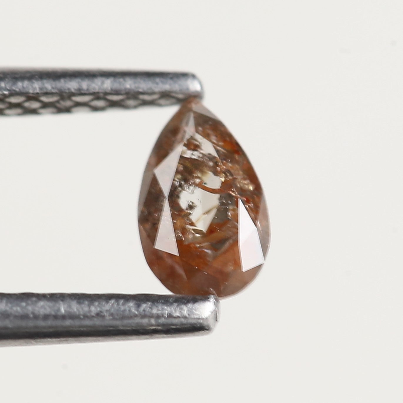 0.23 Carat Natural Red Pear Salt and Pepper Diamond 5.10 MM