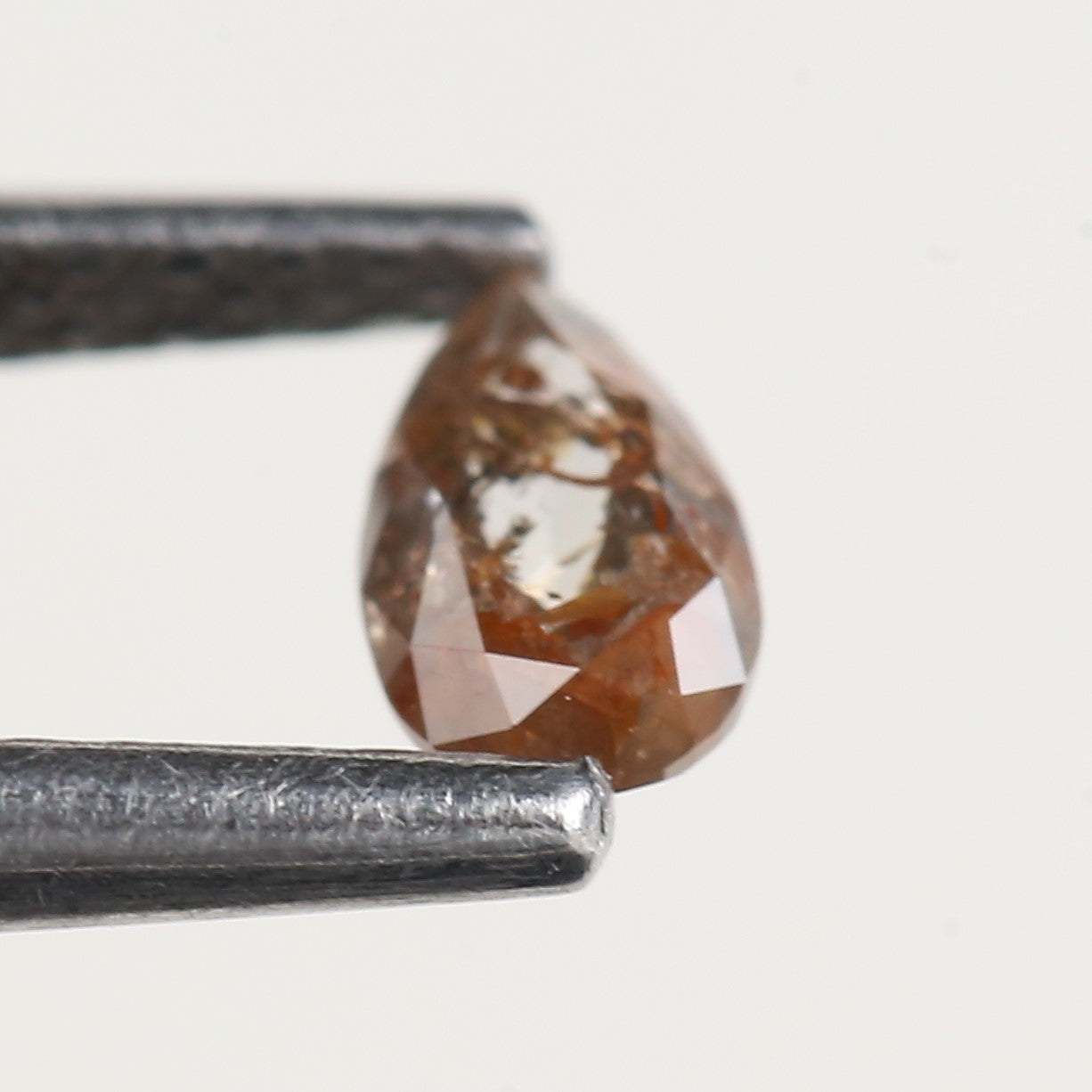 0.23 Carat Natural Red Pear Salt and Pepper Diamond 5.10 MM
