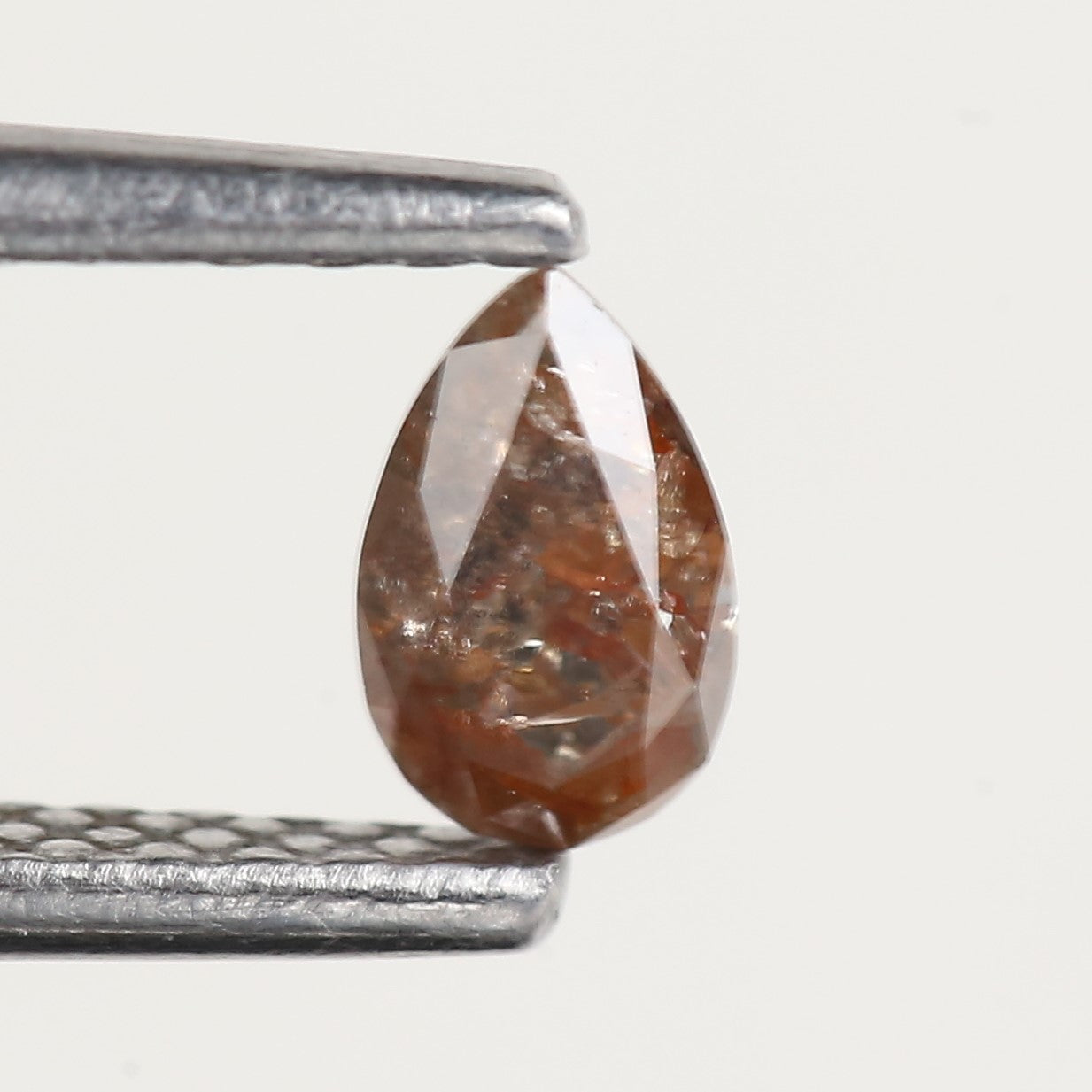 0.23 Carat Natural Red Pear Salt and Pepper Diamond 5.10 MM