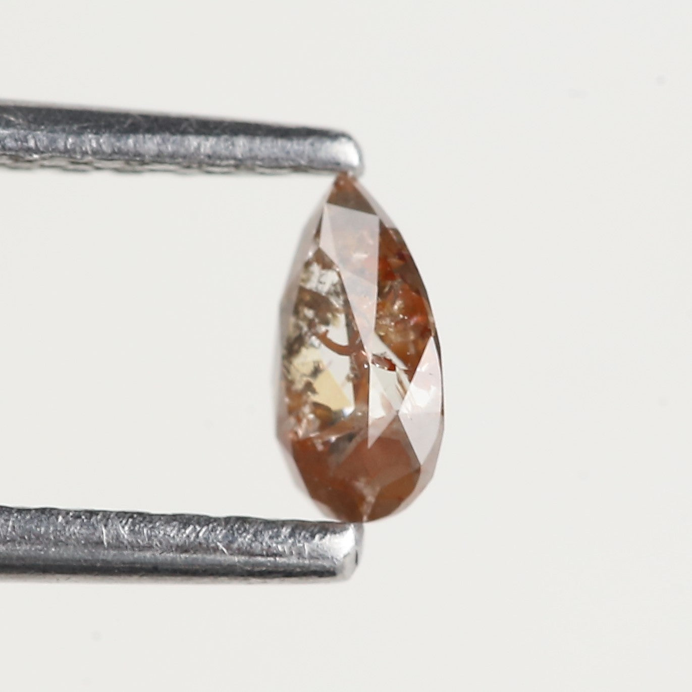 0.23 Carat Natural Red Pear Salt and Pepper Diamond 5.10 MM