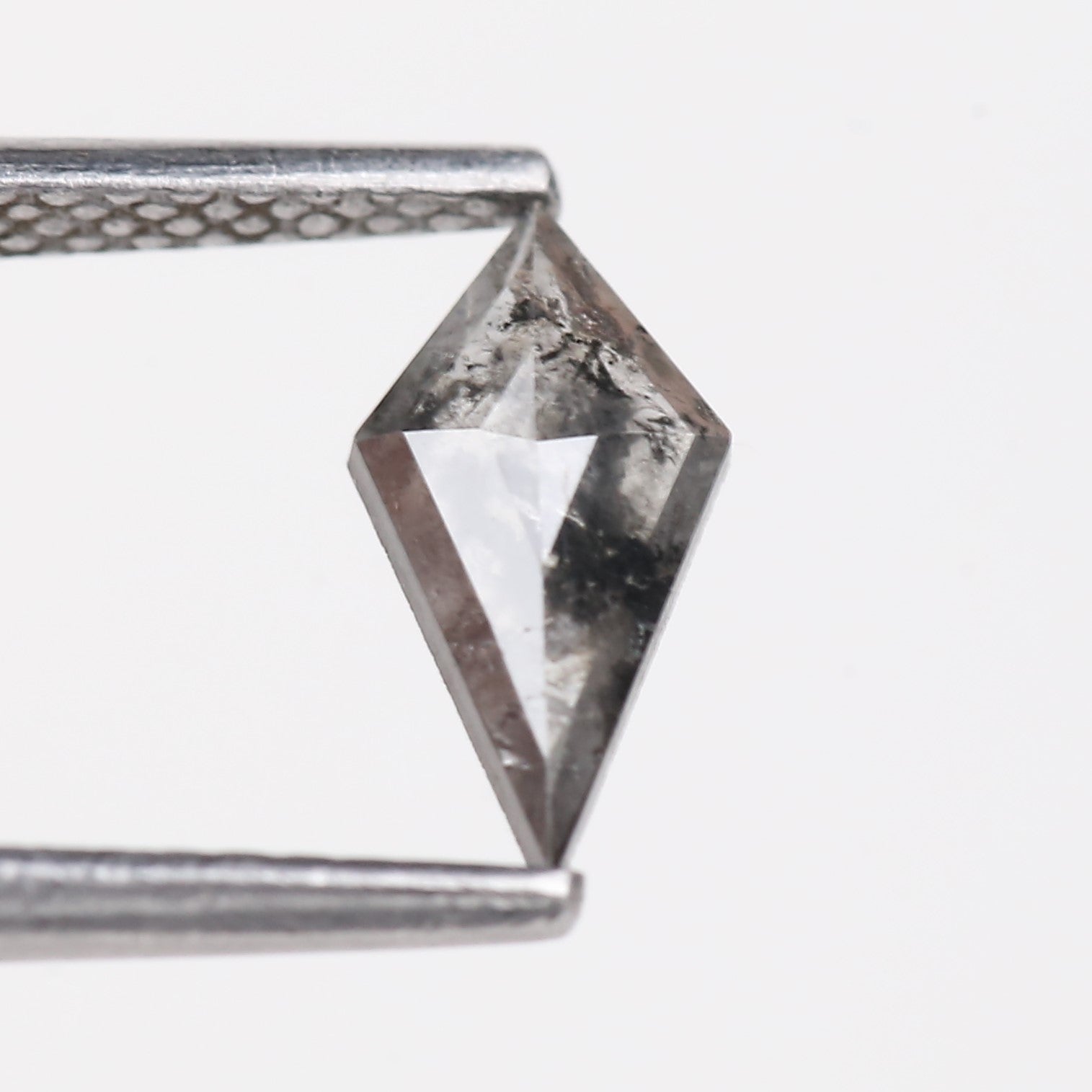 0.48 Carat Natural Gray Kite Cut Salt And Pepper Diamond 8.94 MM