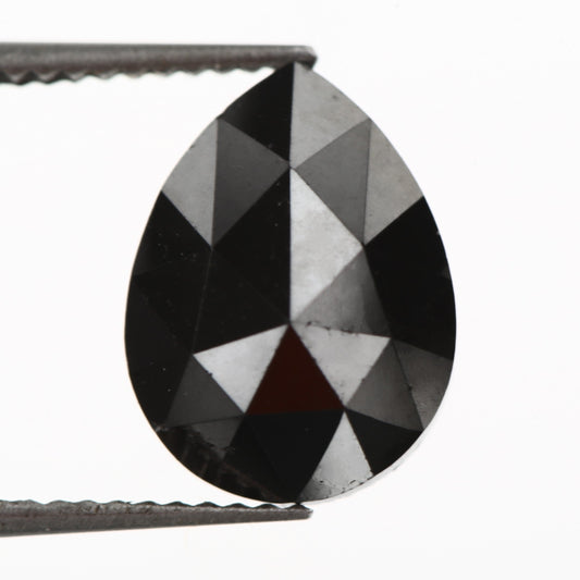 rosecut pear black diamond