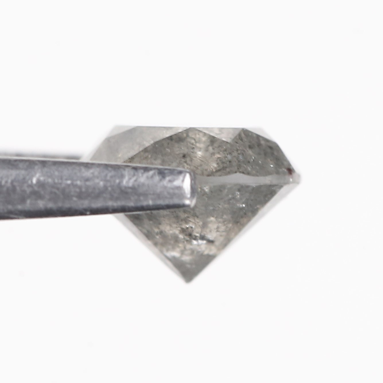 1.37 Carat Natural Gray Round Salt And Pepper Diamond 6.60 MM