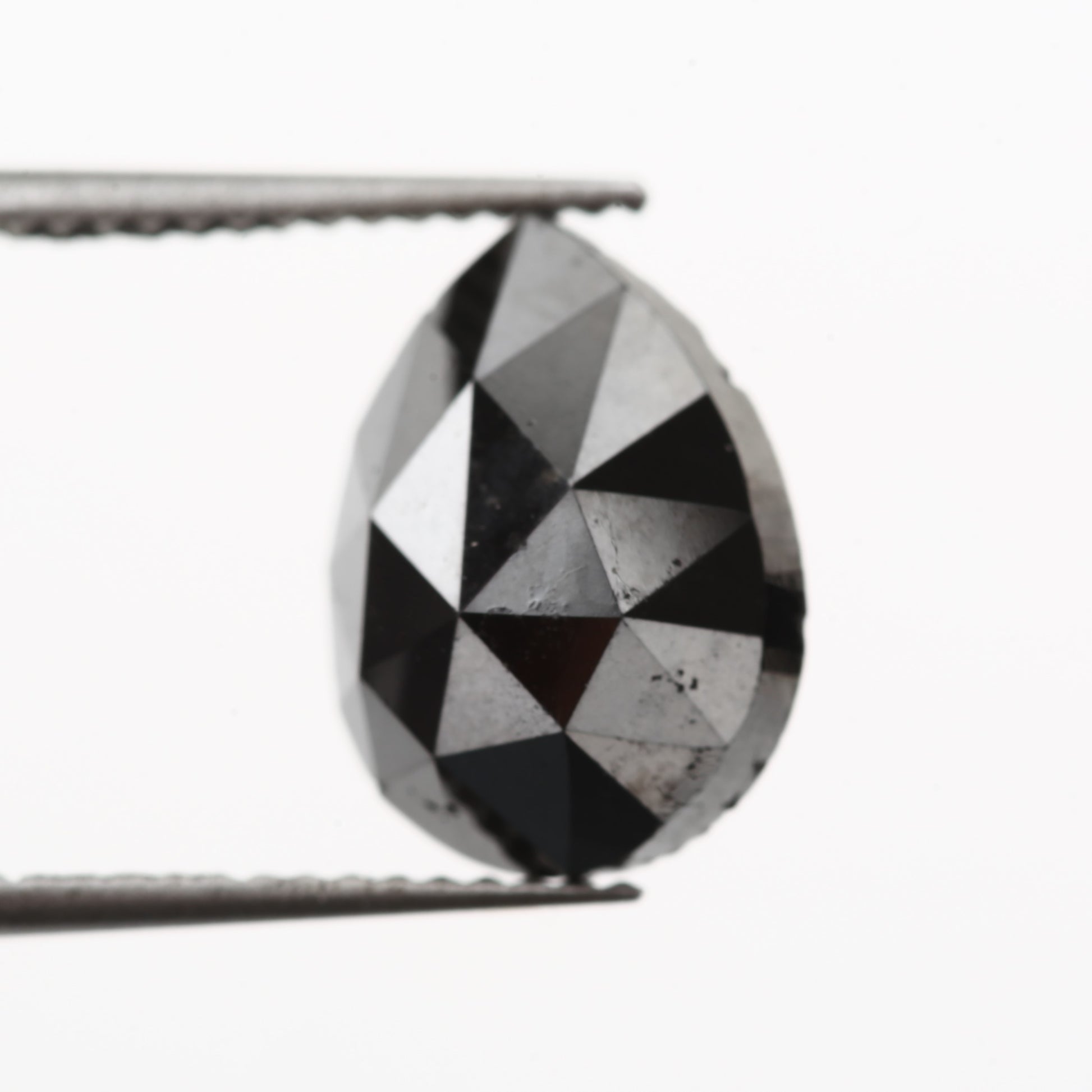 4.58 Carat Pear Rose Cut Fancy Natural Black Diamond - Blackdiamond