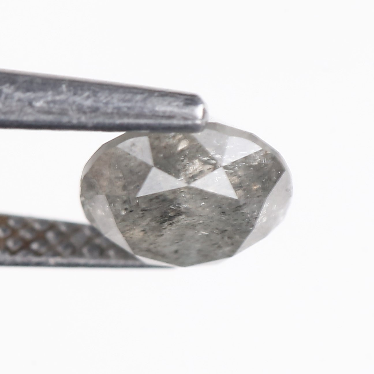 1.37 Carat Natural Gray Round Salt And Pepper Diamond 6.60 MM