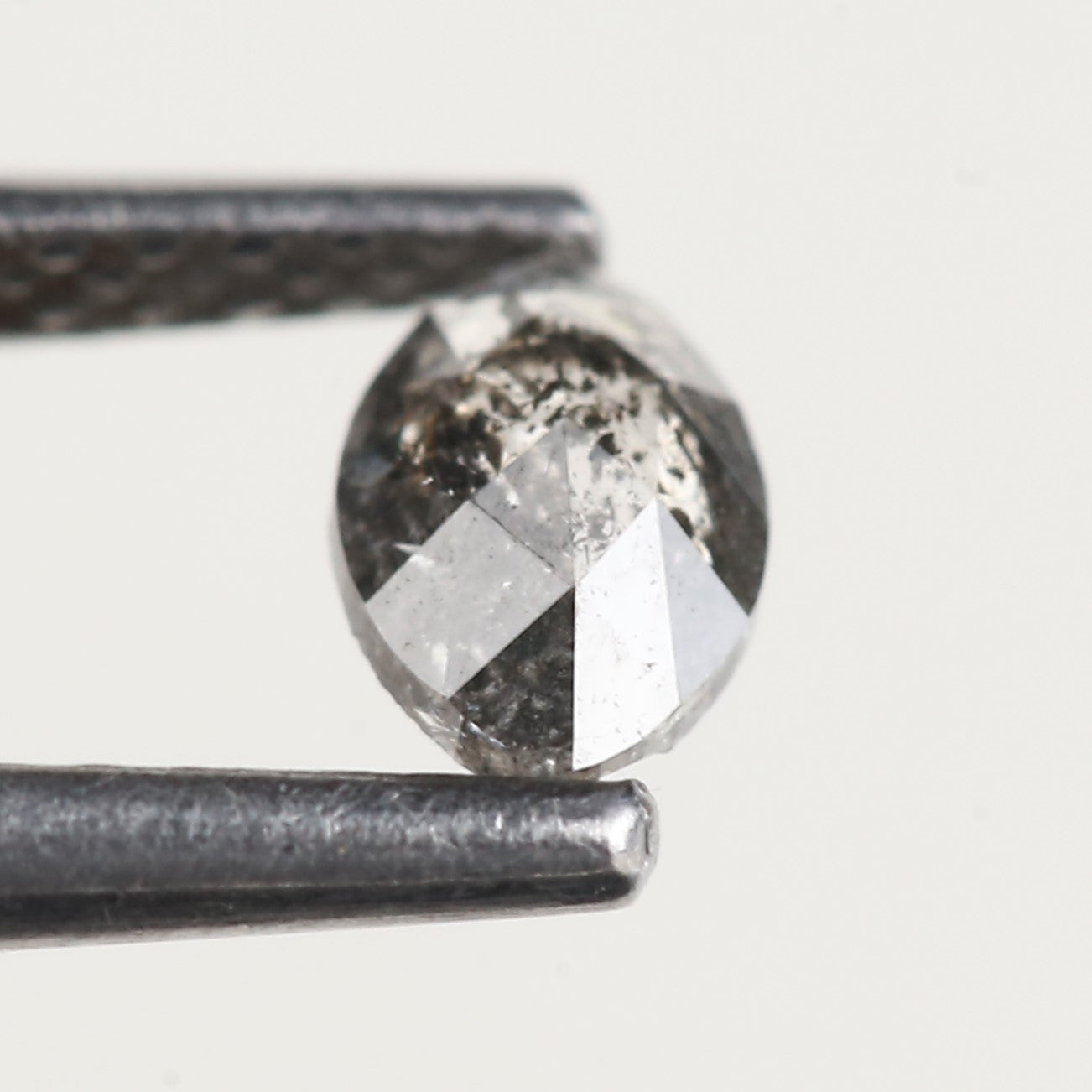 0.27 Carat Marquise Gray Rose Cut Salt and Pepper Diamond 5.50 MM