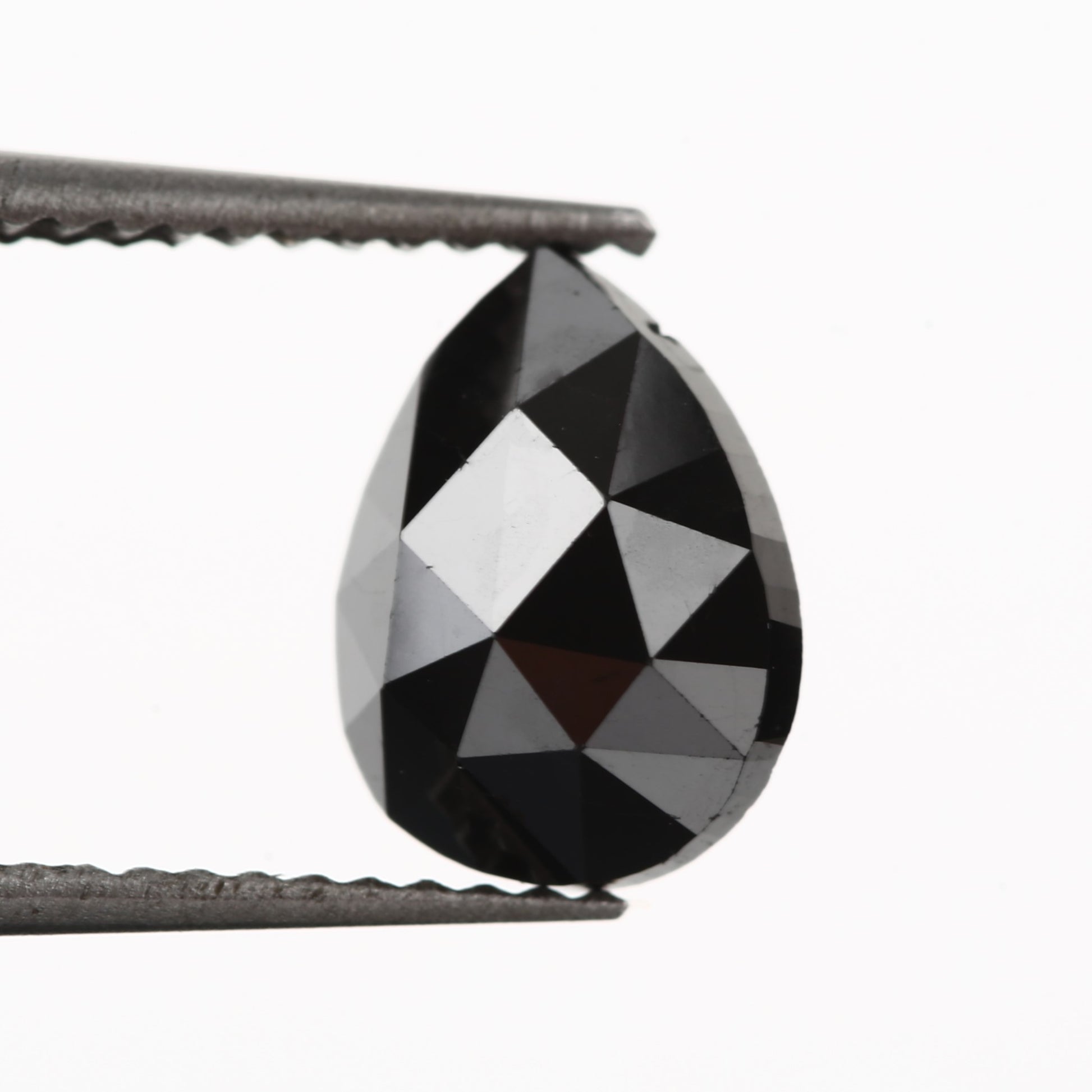 1.70 Carat Pear Rose Cut Fancy Natural Black Diamond - Blackdiamond