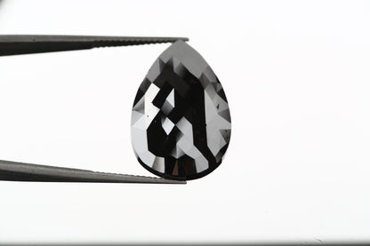 pear checker black natrual diamond