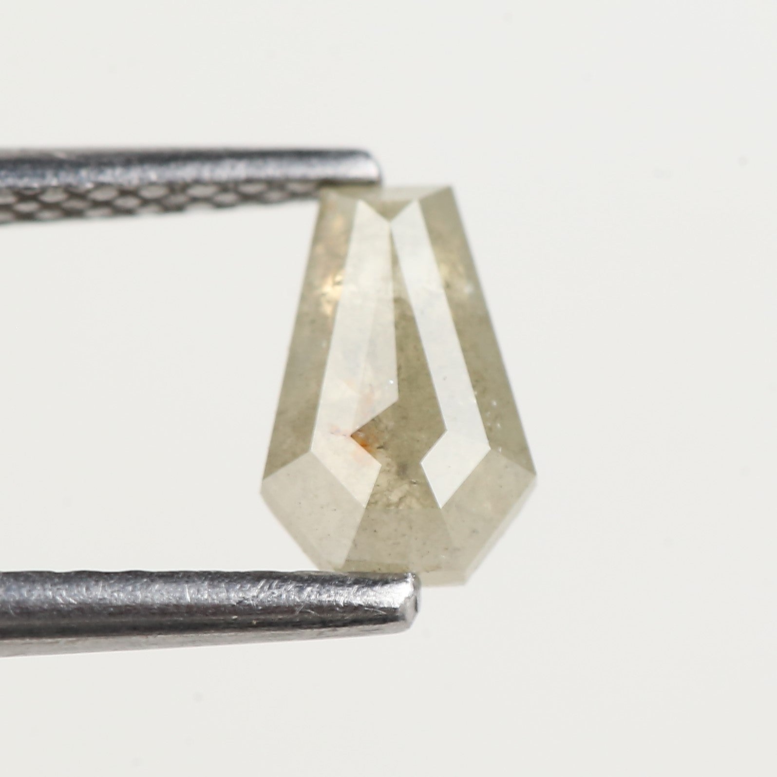 0.47 Carat Natural Gray Yellow  Coffin Cut Salt and Pepper Diamond 6.60 MM