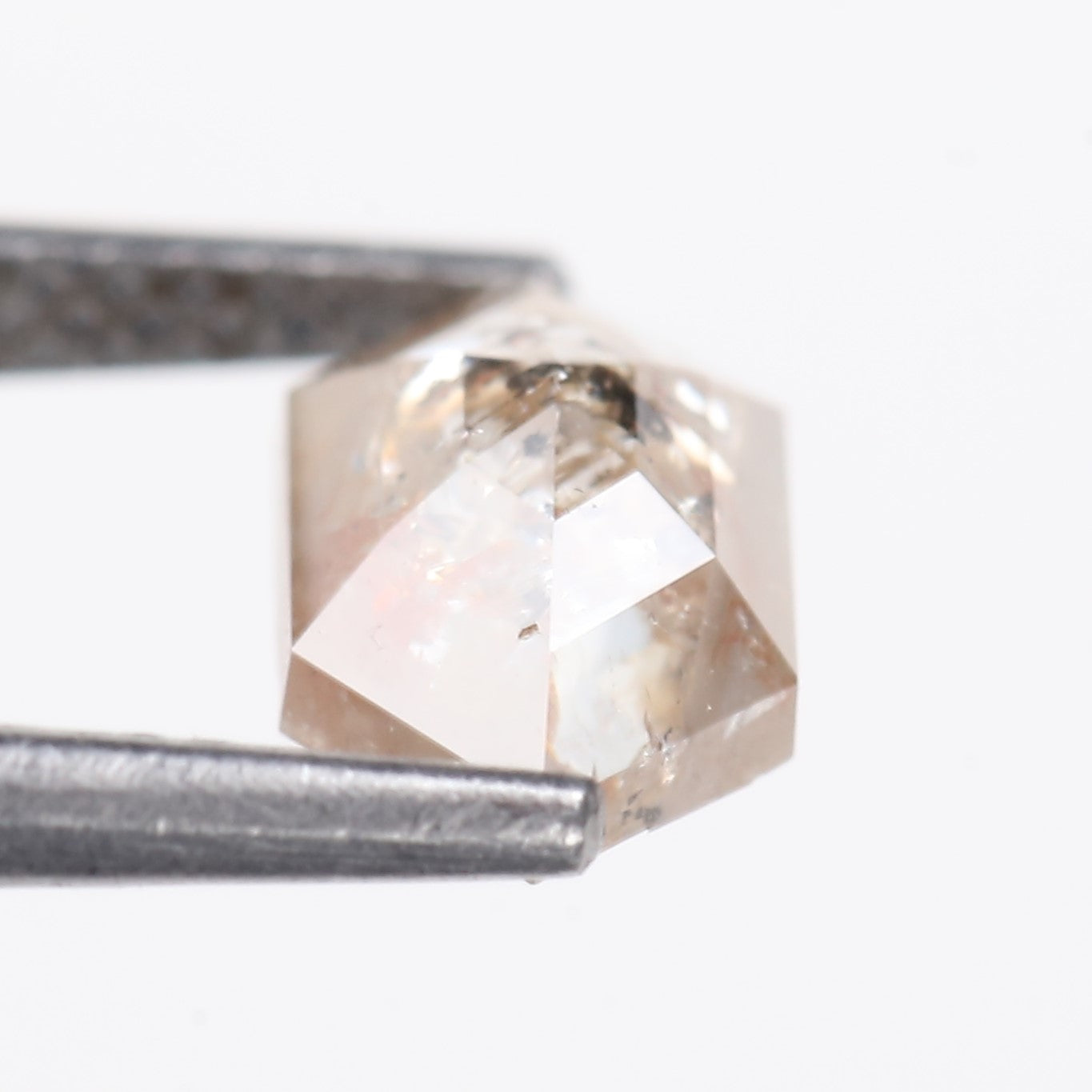 1.30 Carat Natural Hexagon Cut Salt and Pepper Diamond 9.07 MM