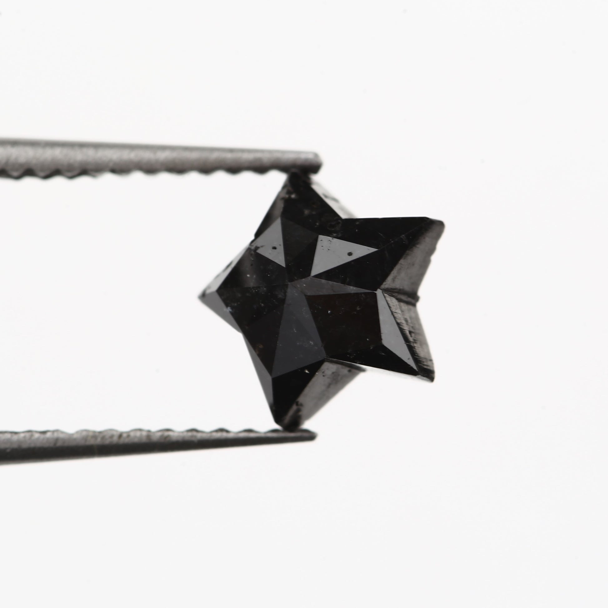 1.34 Carat Star Rose Cut Fancy Natural Black Diamond - Blackdiamond