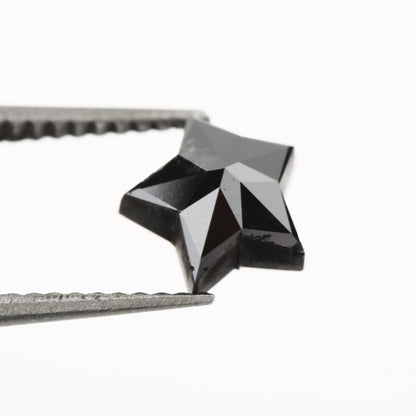 1.11 Carat Star Rose Cut Fancy Natural Black Diamond - Blackdiamond