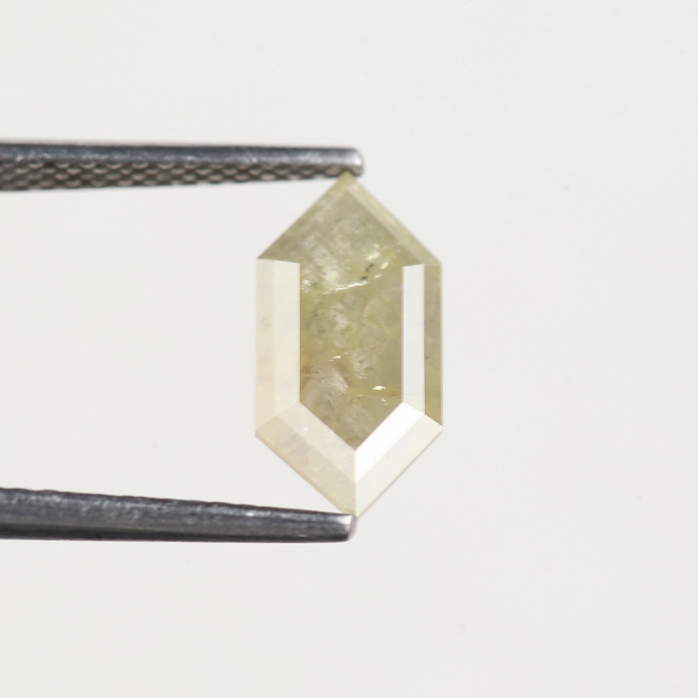 1.66 Carat Natural Elongated Hexagon Salt and Pepper Diamond 11.70 MM