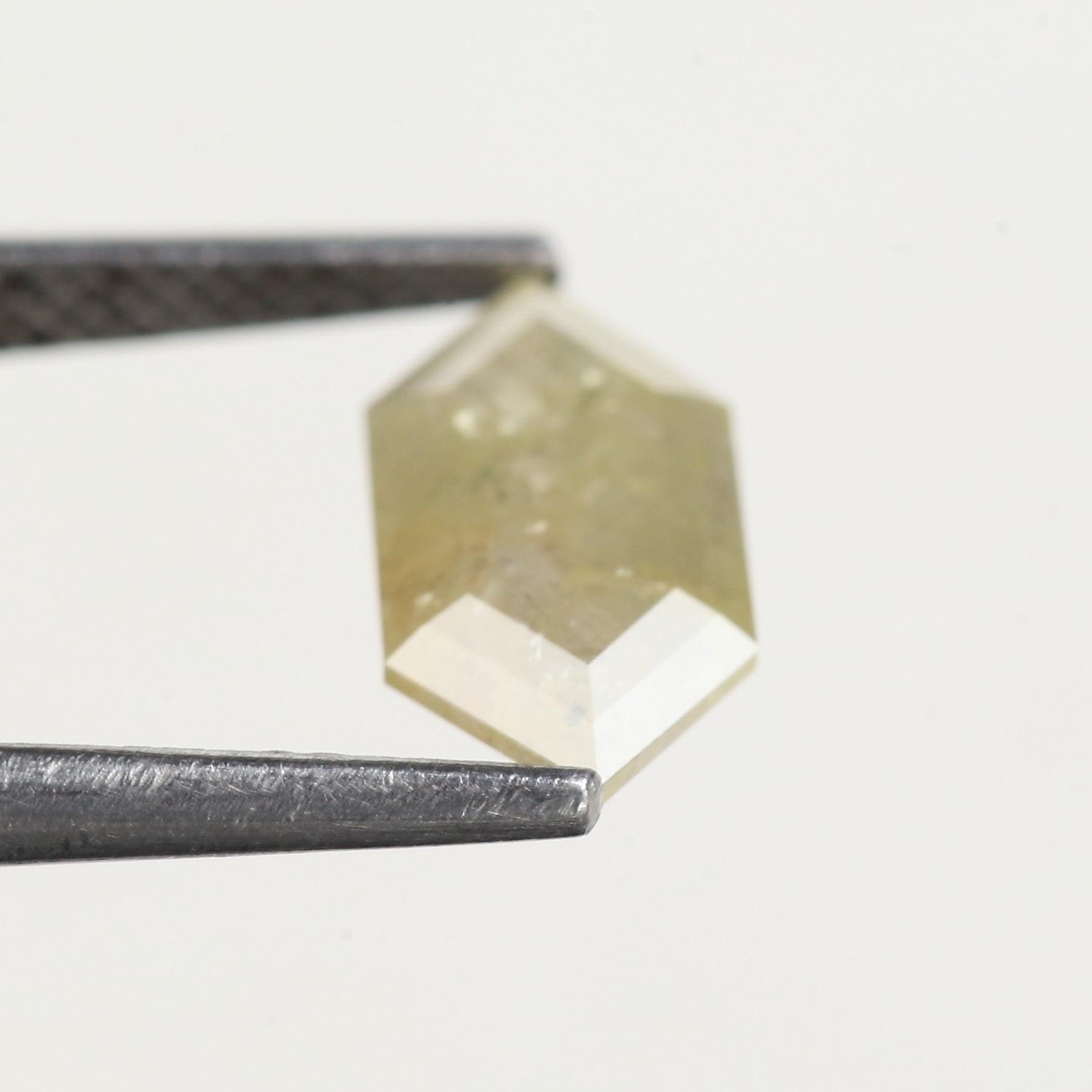 1.66 Carat Natural Elongated Hexagon Salt and Pepper Diamond 11.70 MM