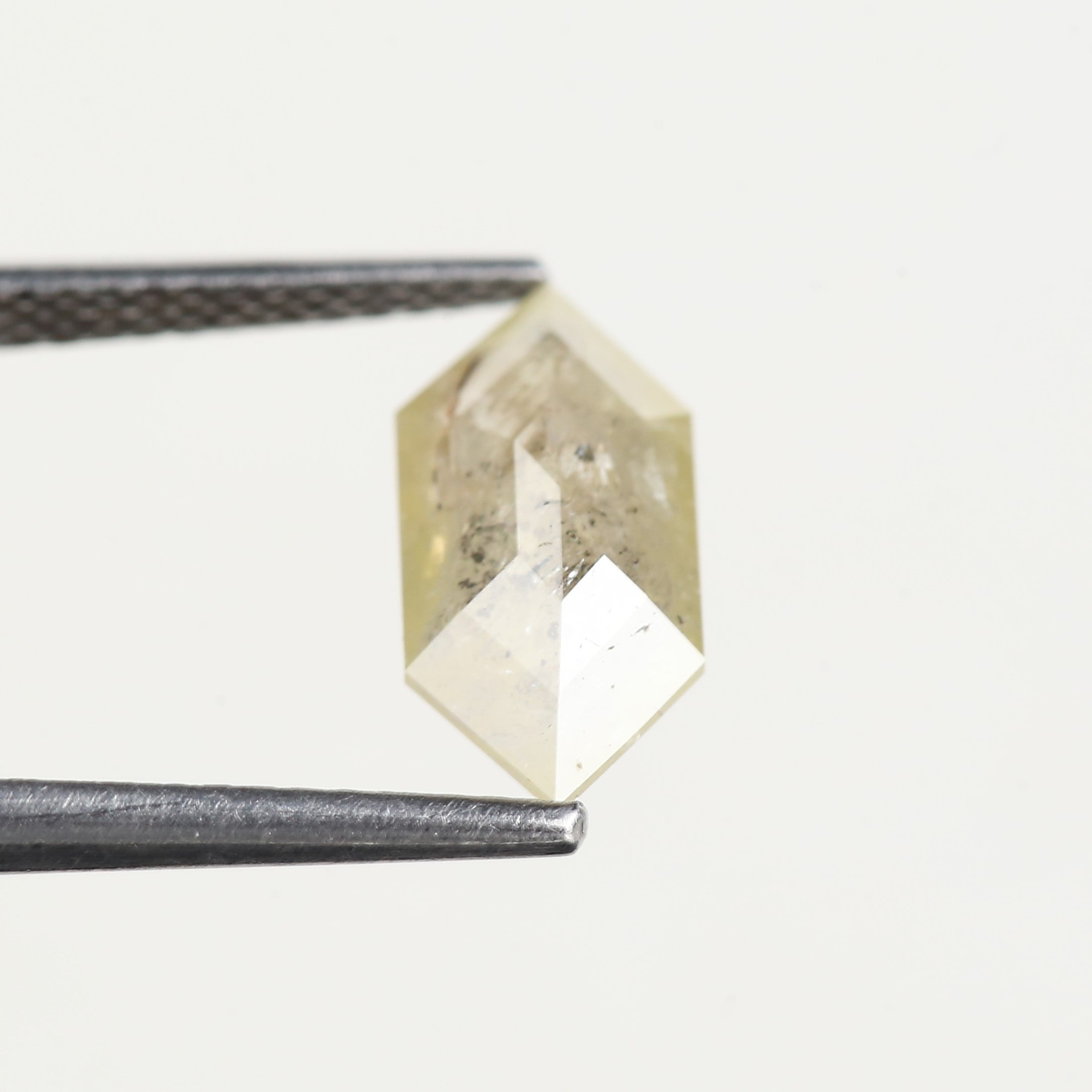 1.66 Carat Natural Elongated Hexagon Salt and Pepper Diamond 11.70 MM