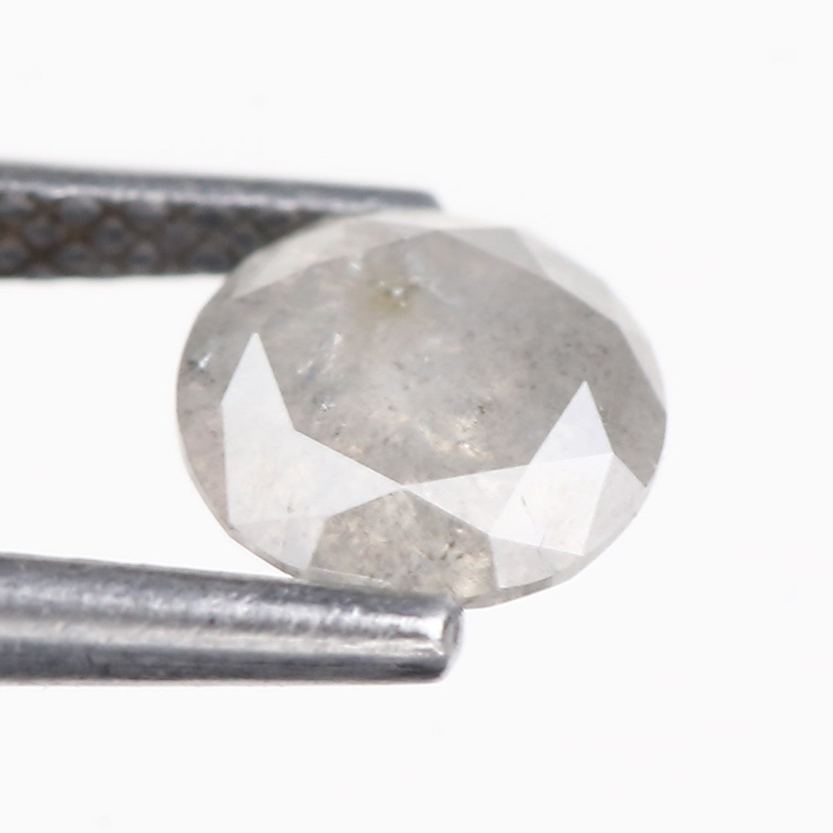 0.81 Carat Natural Gray Round Salt and Pepper Diamond 7.18 MM