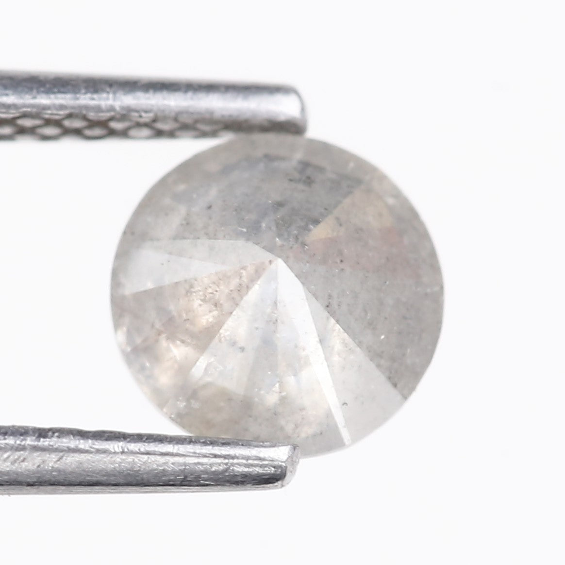 0.81 Carat Natural Gray Round Salt and Pepper Diamond 7.18 MM