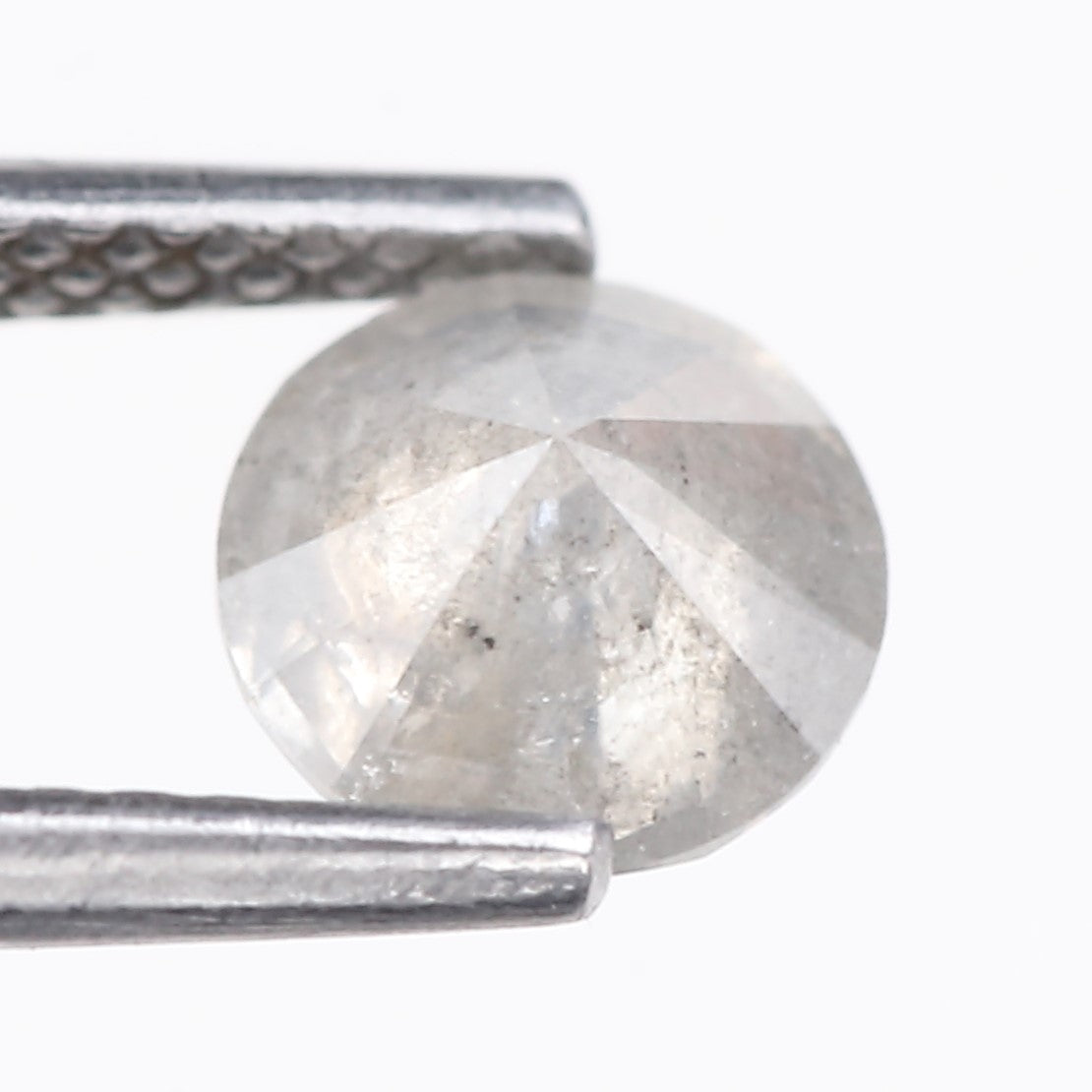 0.81 Carat Natural Gray Round Salt and Pepper Diamond 7.18 MM