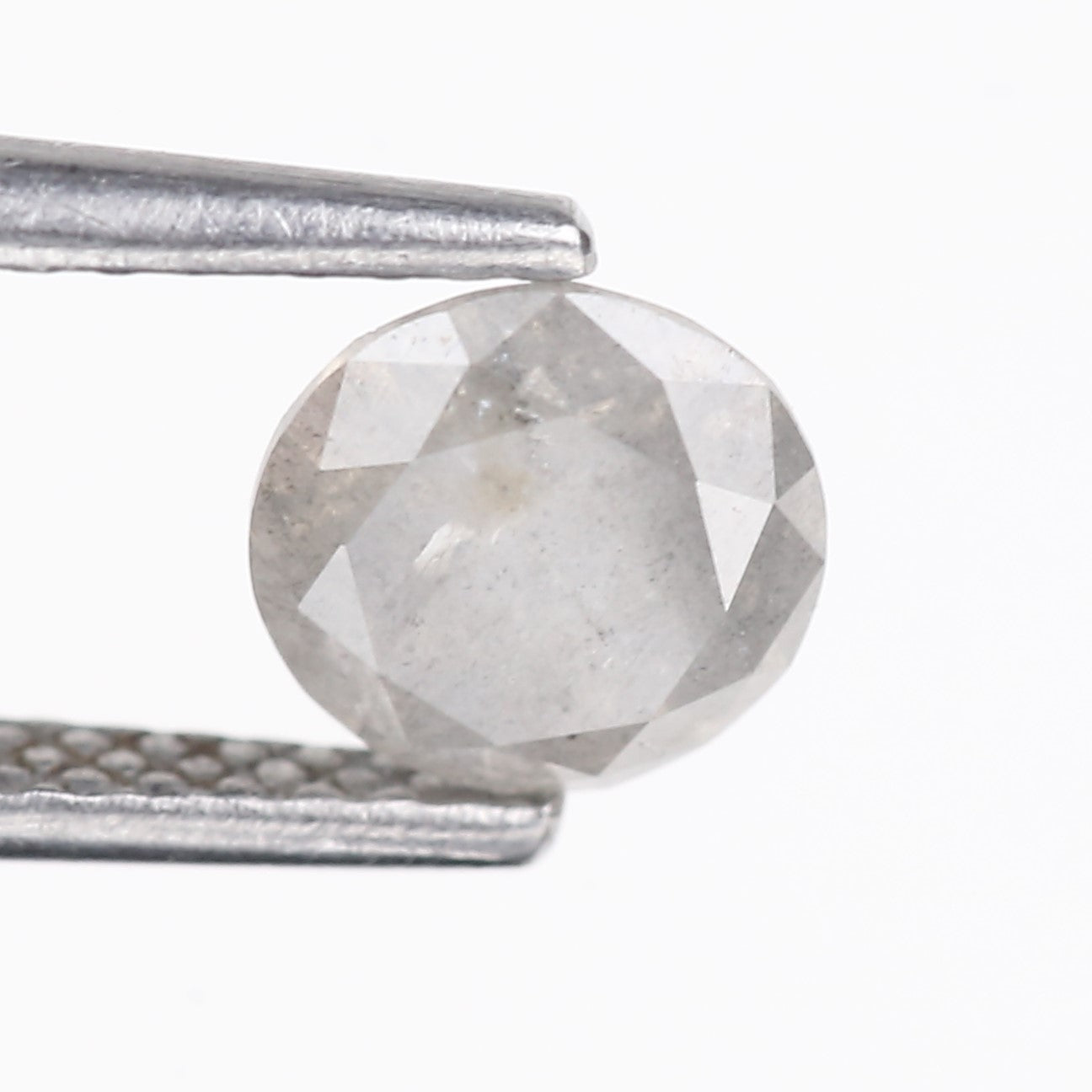 0.81 Carat Natural Gray Round Salt and Pepper Diamond 7.18 MM