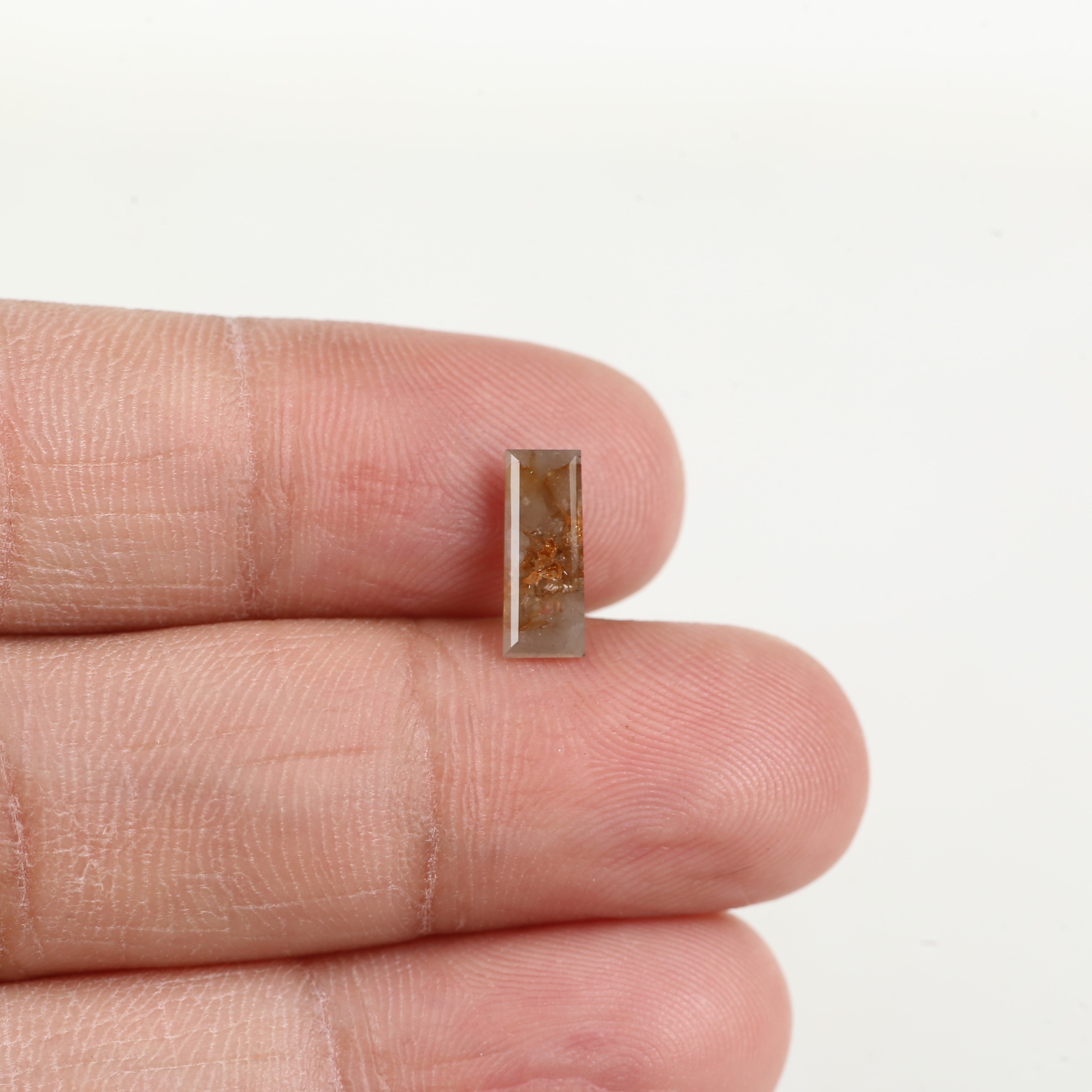 1 Carat Natural Salt and Pepper Baguette Diamond 10.15 MM