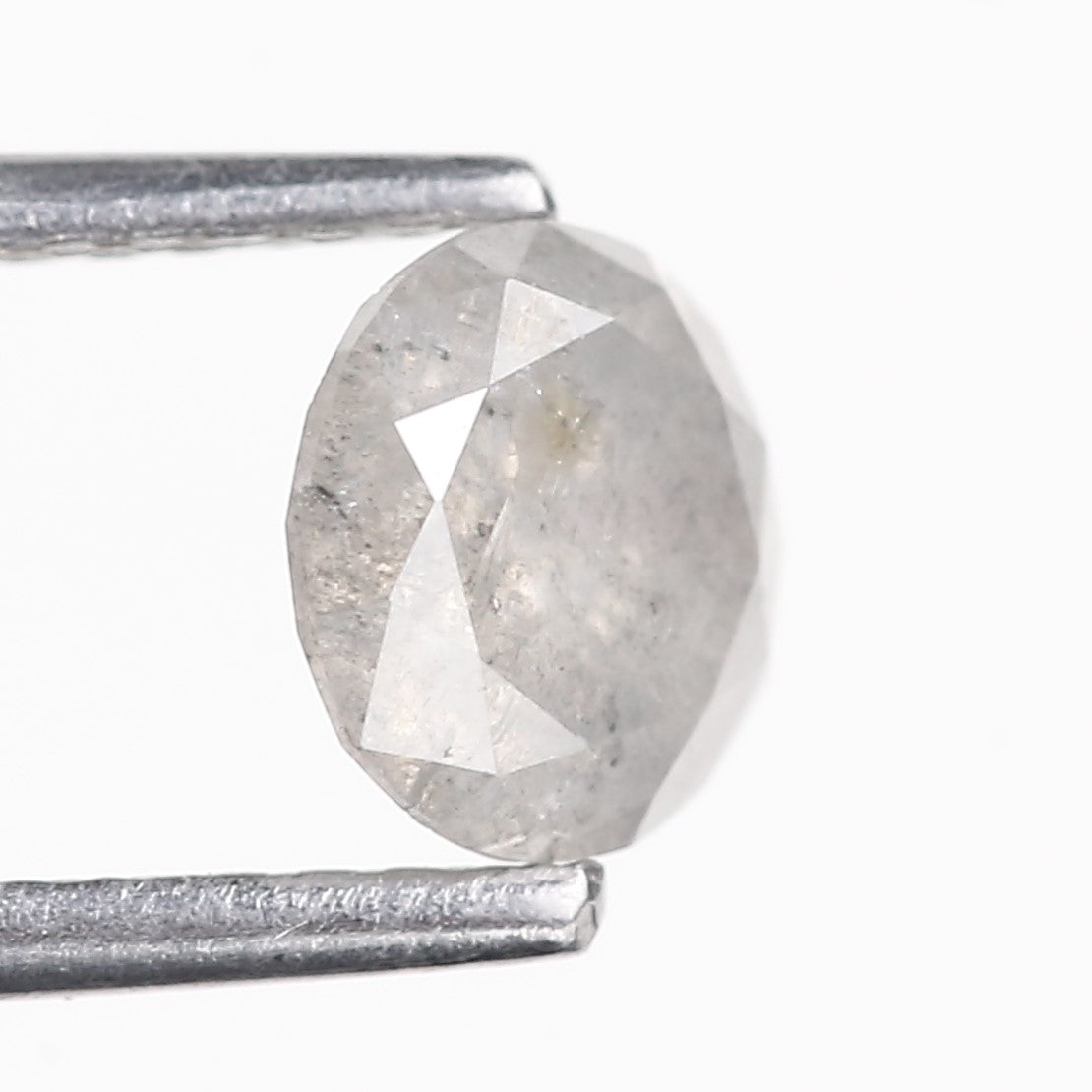 0.81 Carat Natural Gray Round Salt and Pepper Diamond 7.18 MM
