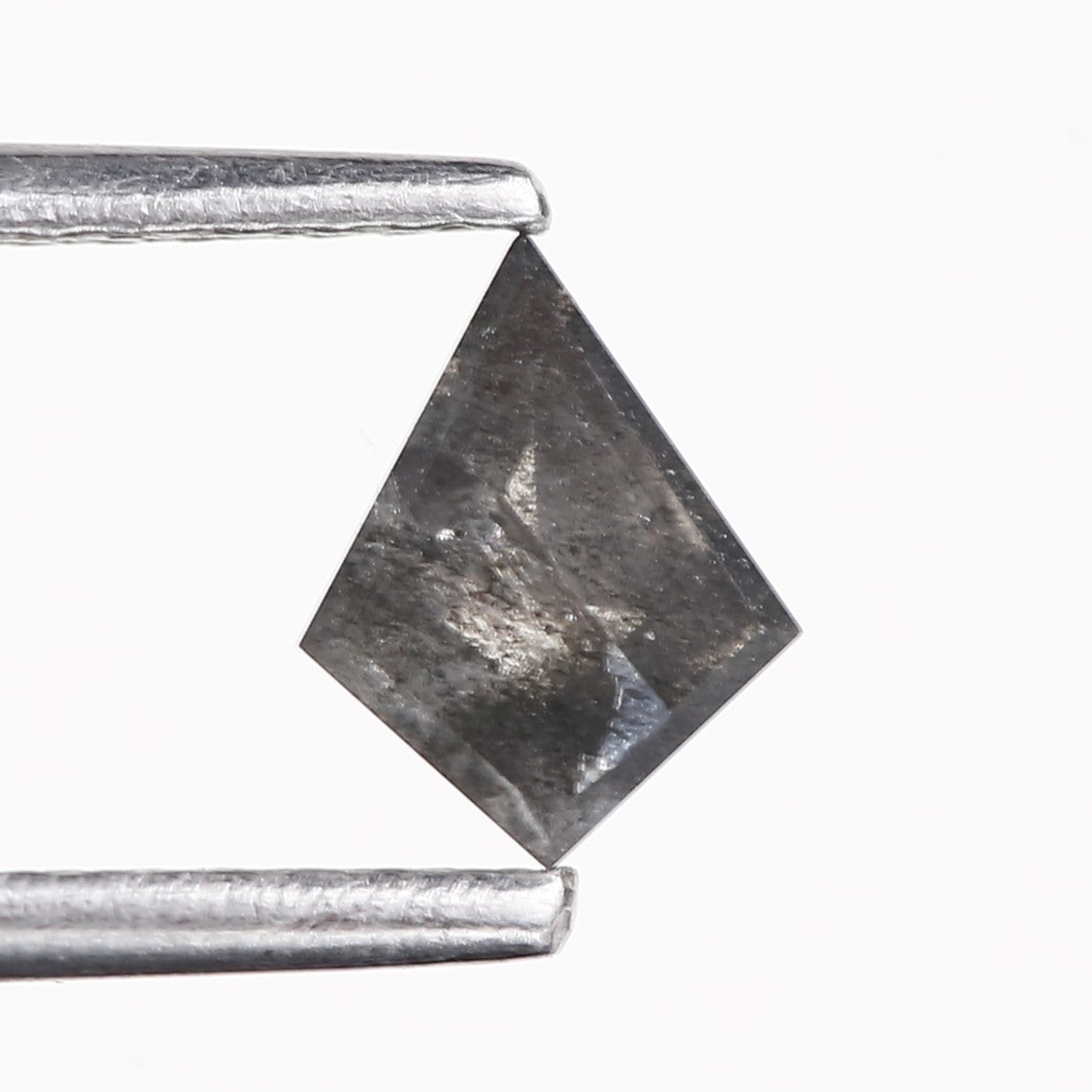 0.37 Carat Natural Gray Kite Cut Salt And Pepper Diamond 6.20 MM