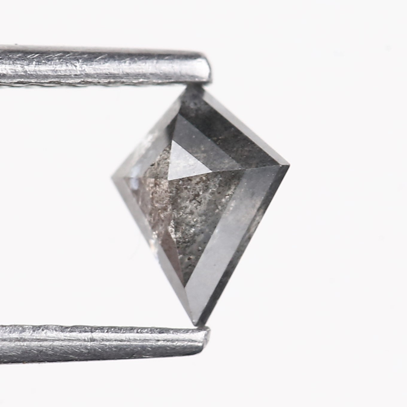 0.37 Carat Natural Gray Kite Cut Salt And Pepper Diamond 6.20 MM