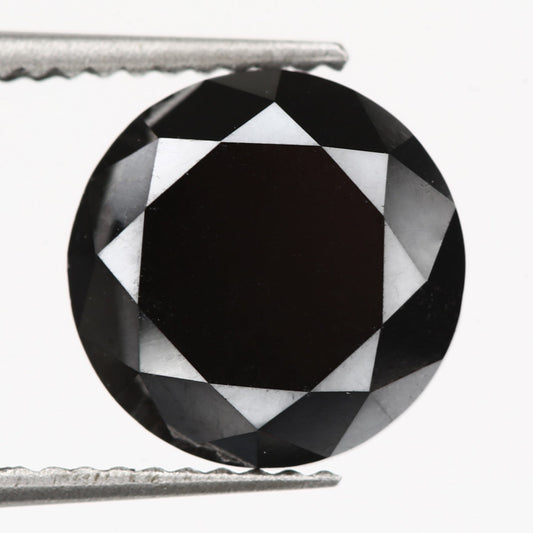 3 carat round brilliant cut black diamond