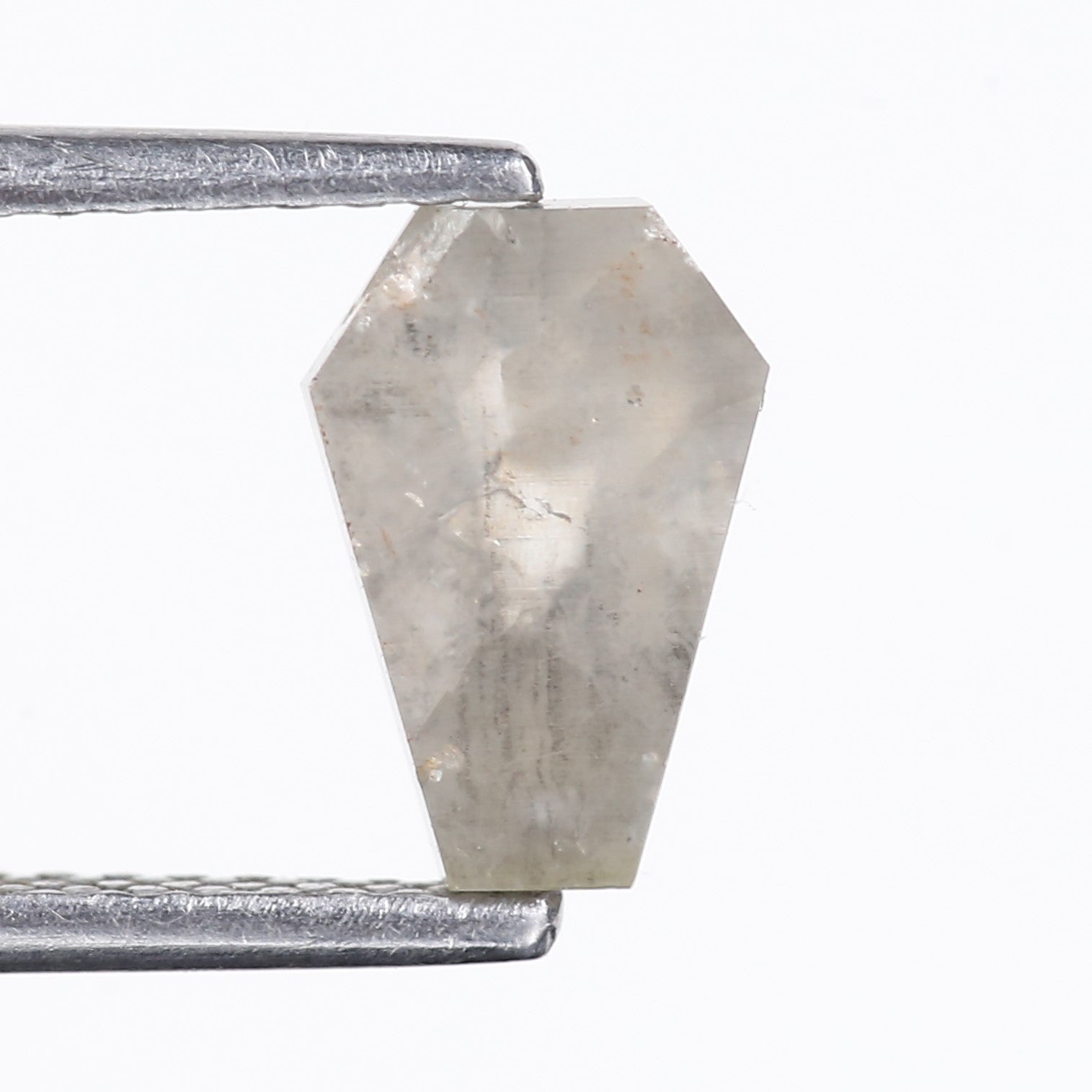 1.14 Carat Natural Gray Coffin Cut Salt And Pepper Diamond 8.28 MM