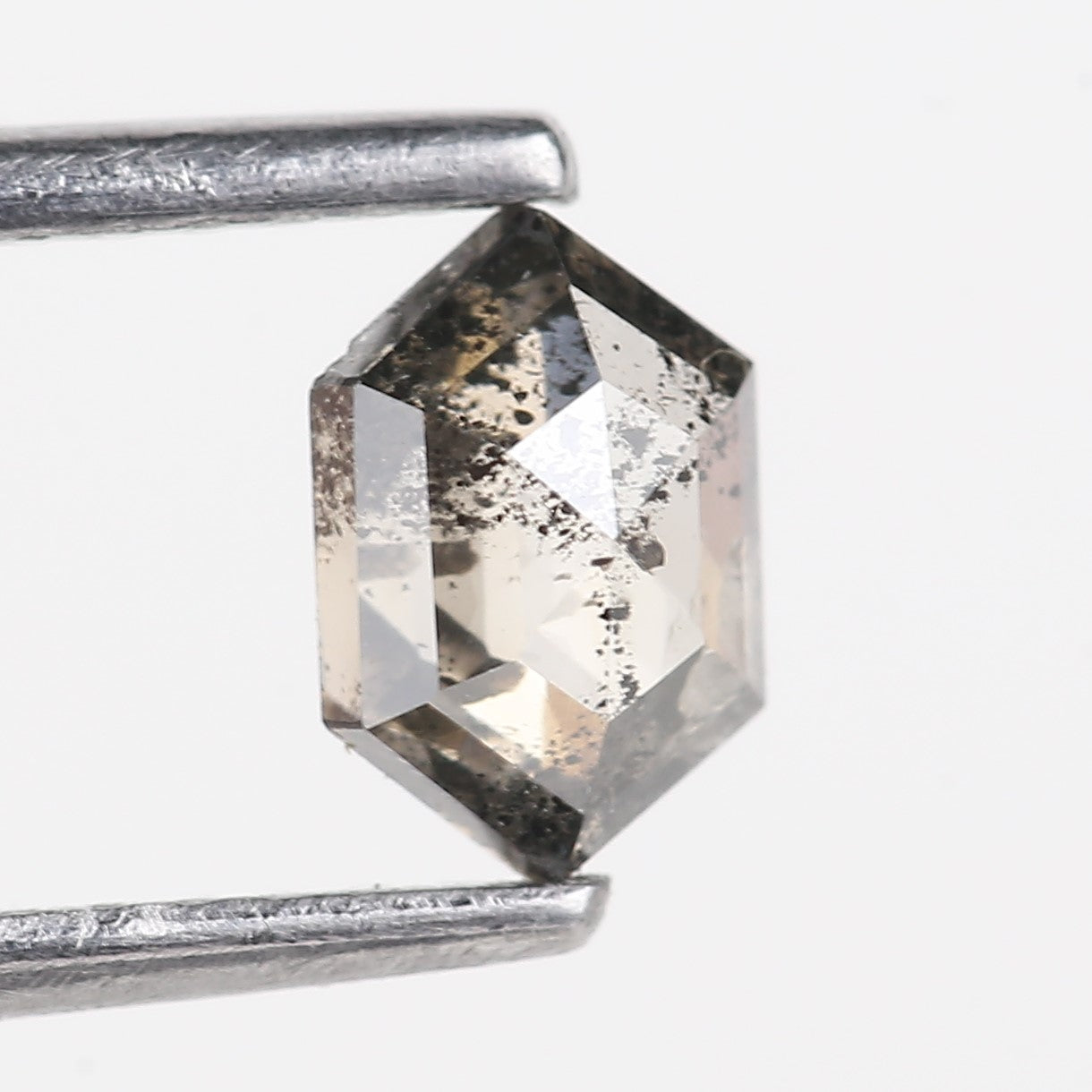0.50 Carat Natural Hexagon Salt and Pepper Diamond 6.17 MM
