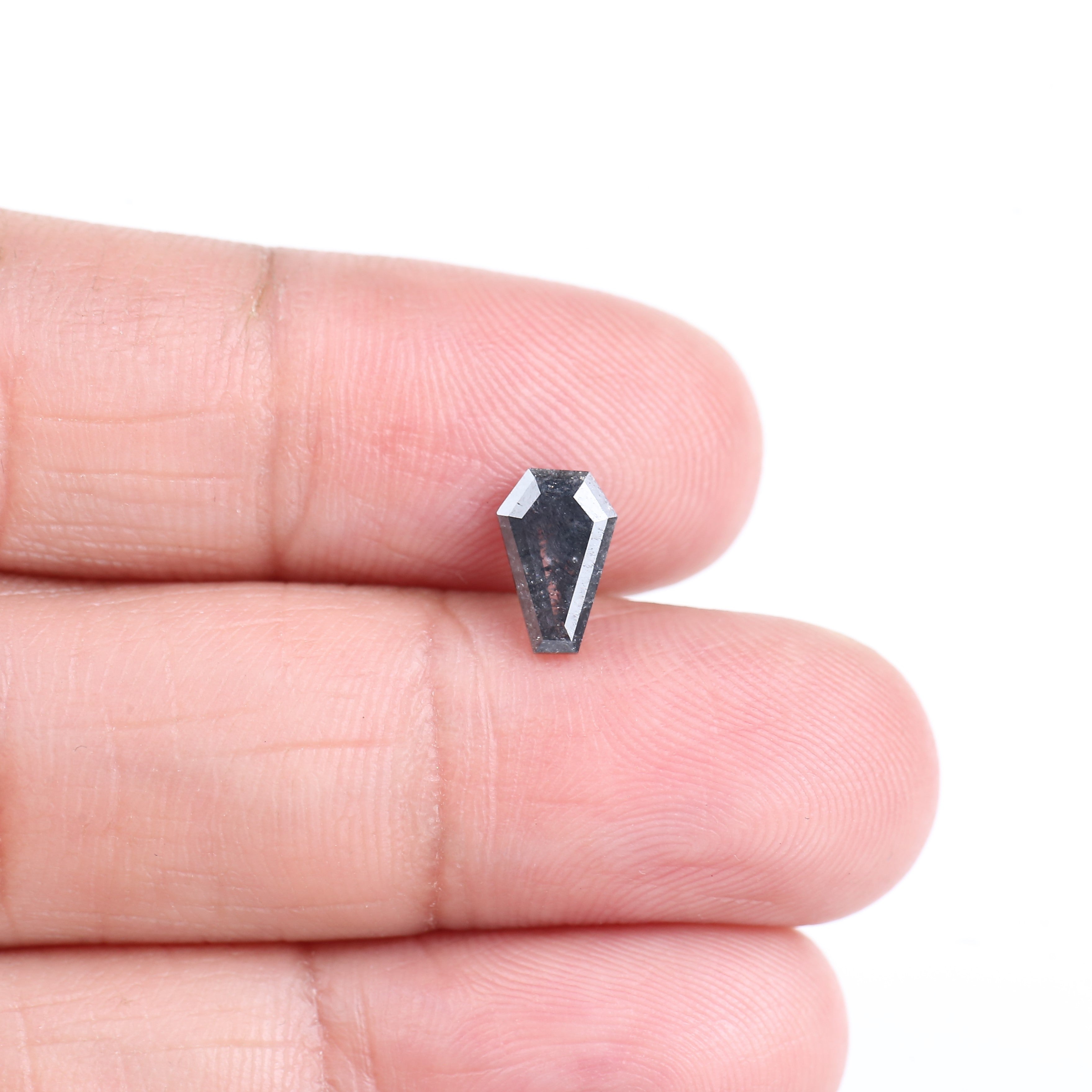 0.86 Carat Natural Coffin Salt And Pepper Diamond 8.21 MM