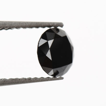 natural round black diamond