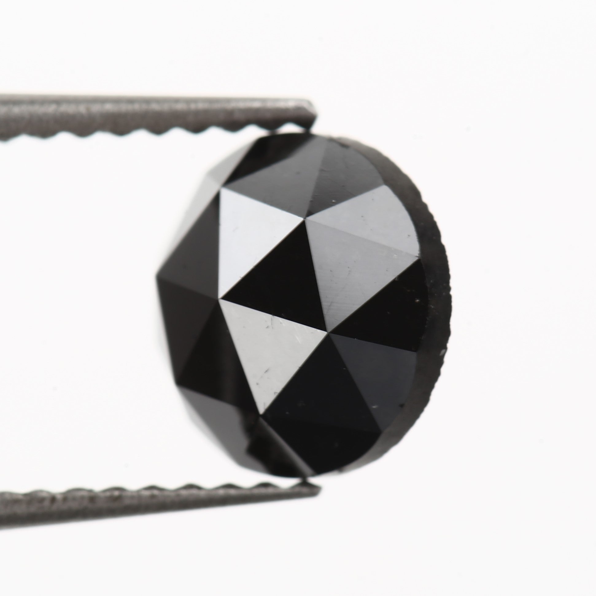 1.60 Carat Round Rose Cut Fancy Natural Black Diamond - Blackdiamond