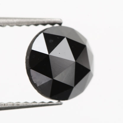 1.60 Carat Round Rose Cut Fancy Natural Black Diamond - Blackdiamond